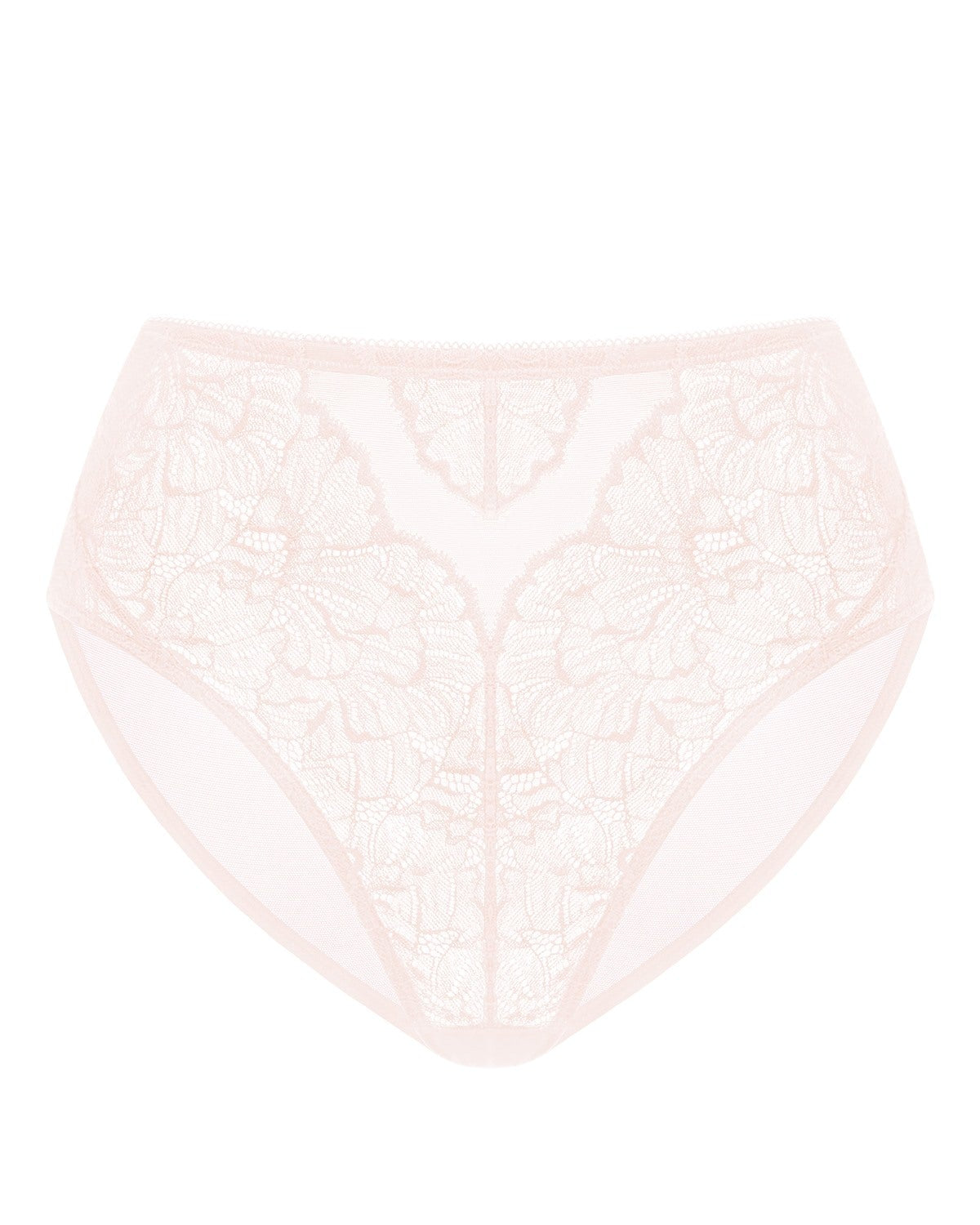 Blossom High-Rise Dusty Peach Lace Brief Underwear - HSIA