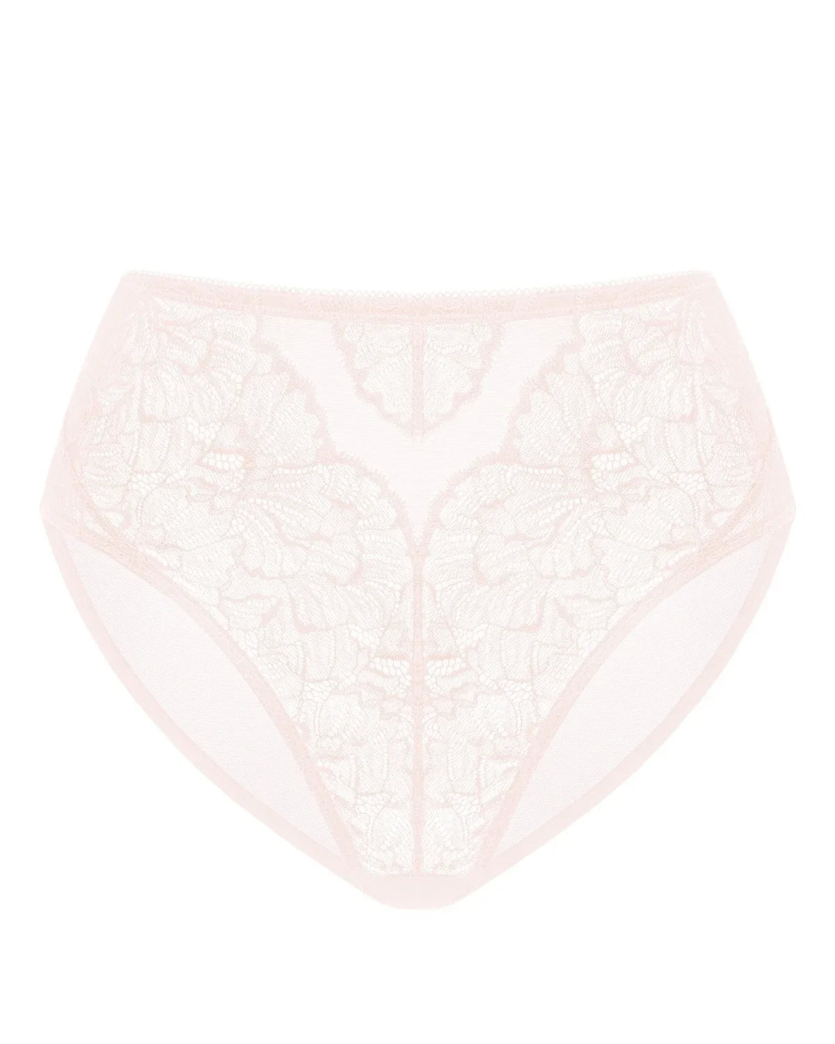 Blossom High-Rise Dusty Peach Lace Brief Underwear - HSIA