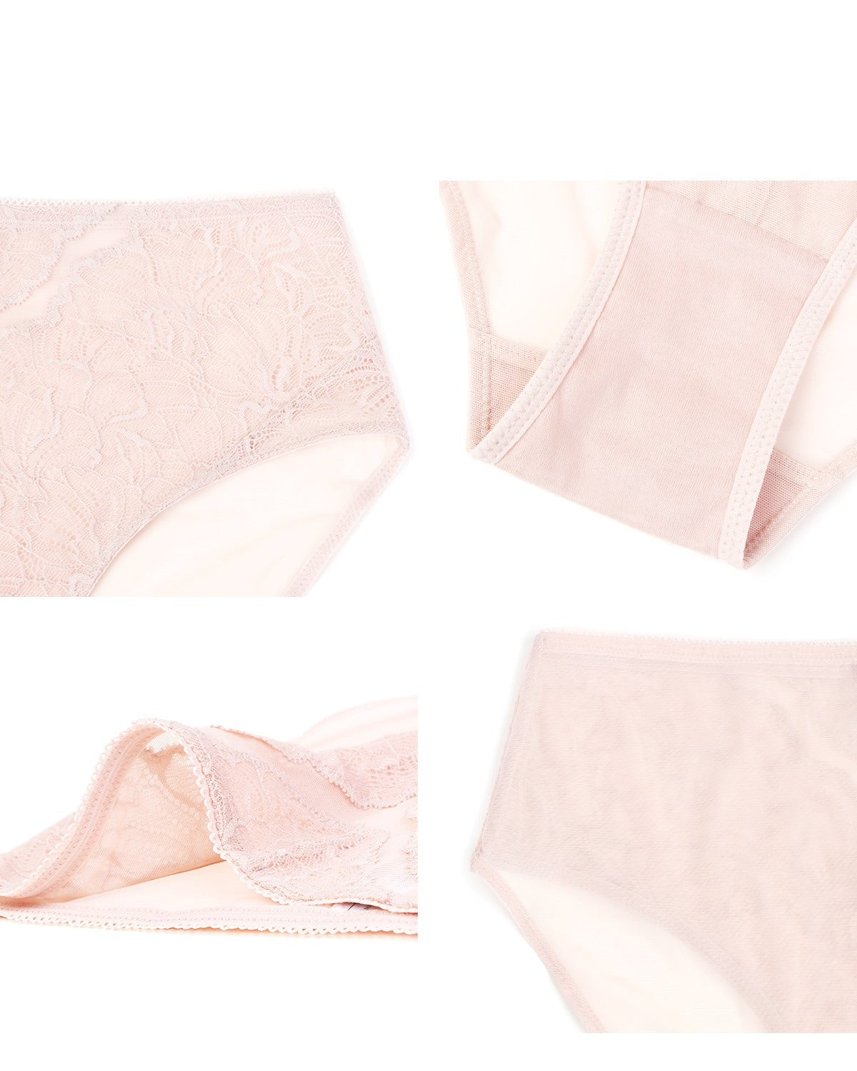 Blossom High-Rise Dusty Peach Lace Brief Underwear - HSIA