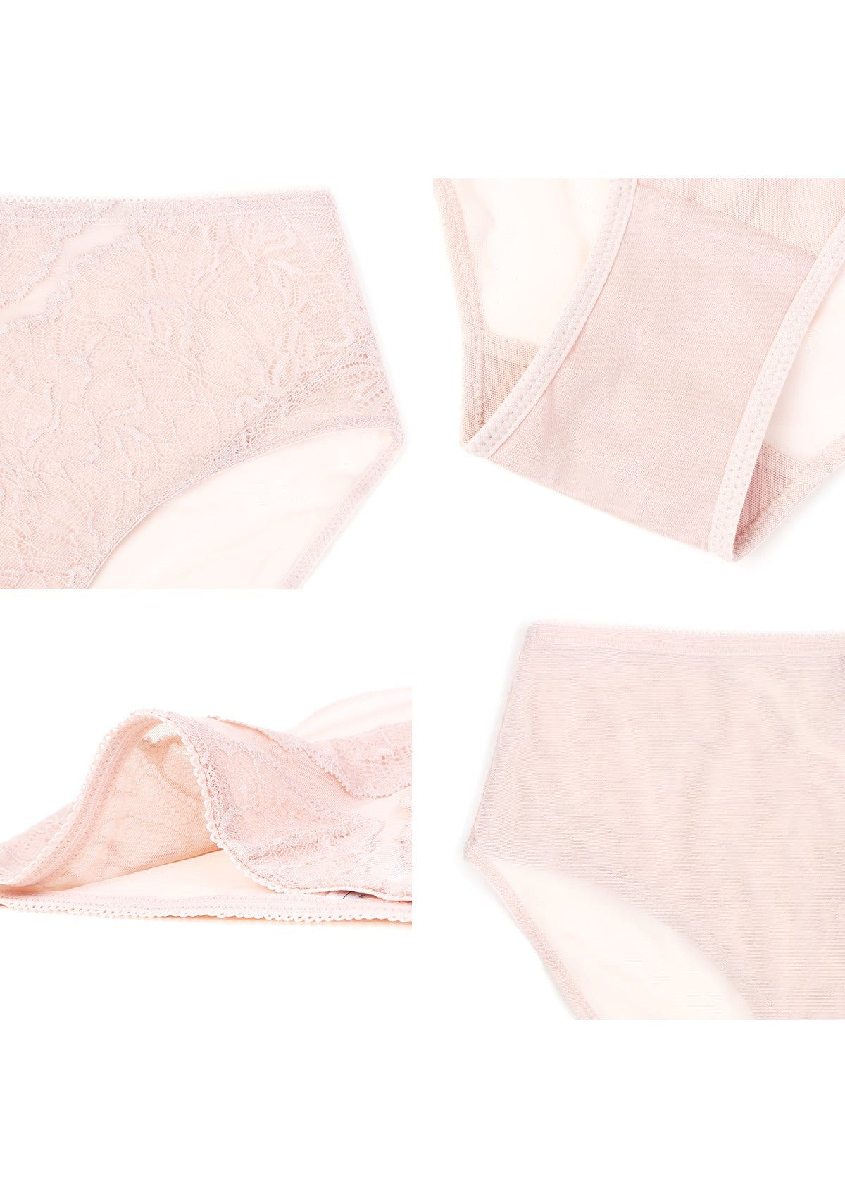 Blossom High-Rise Dusty Peach Lace Brief Underwear - HSIA