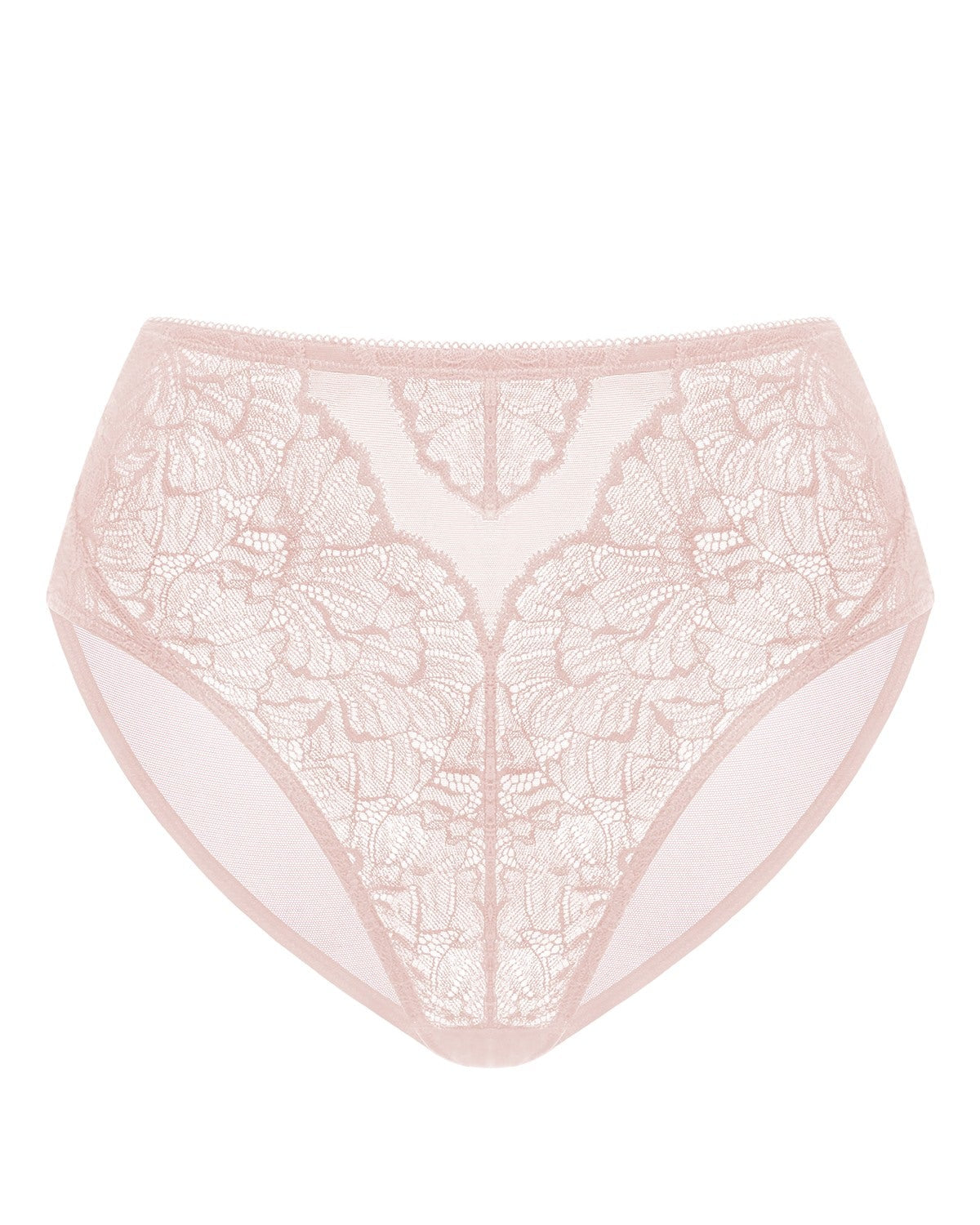 Blossom High-Rise Dark Pink Lace Brief Underwear - HSIA