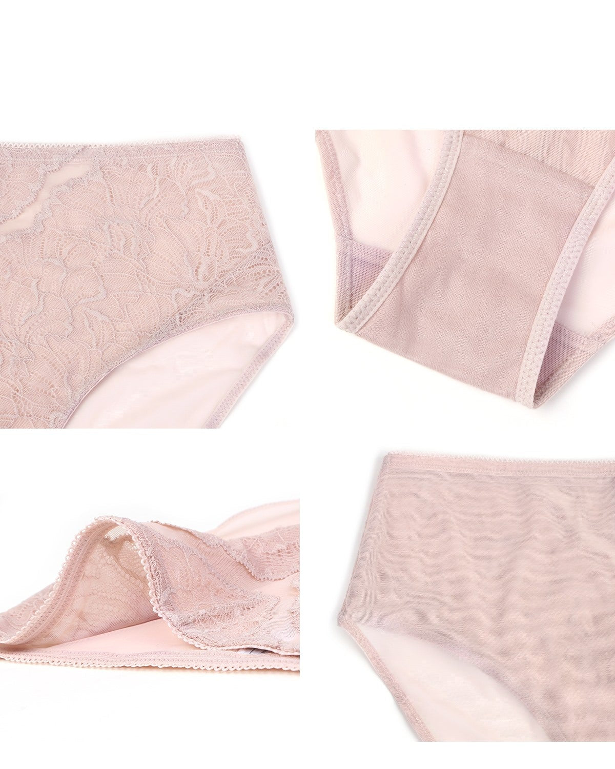 Blossom High-Rise Dark Pink Lace Brief Underwear - HSIA