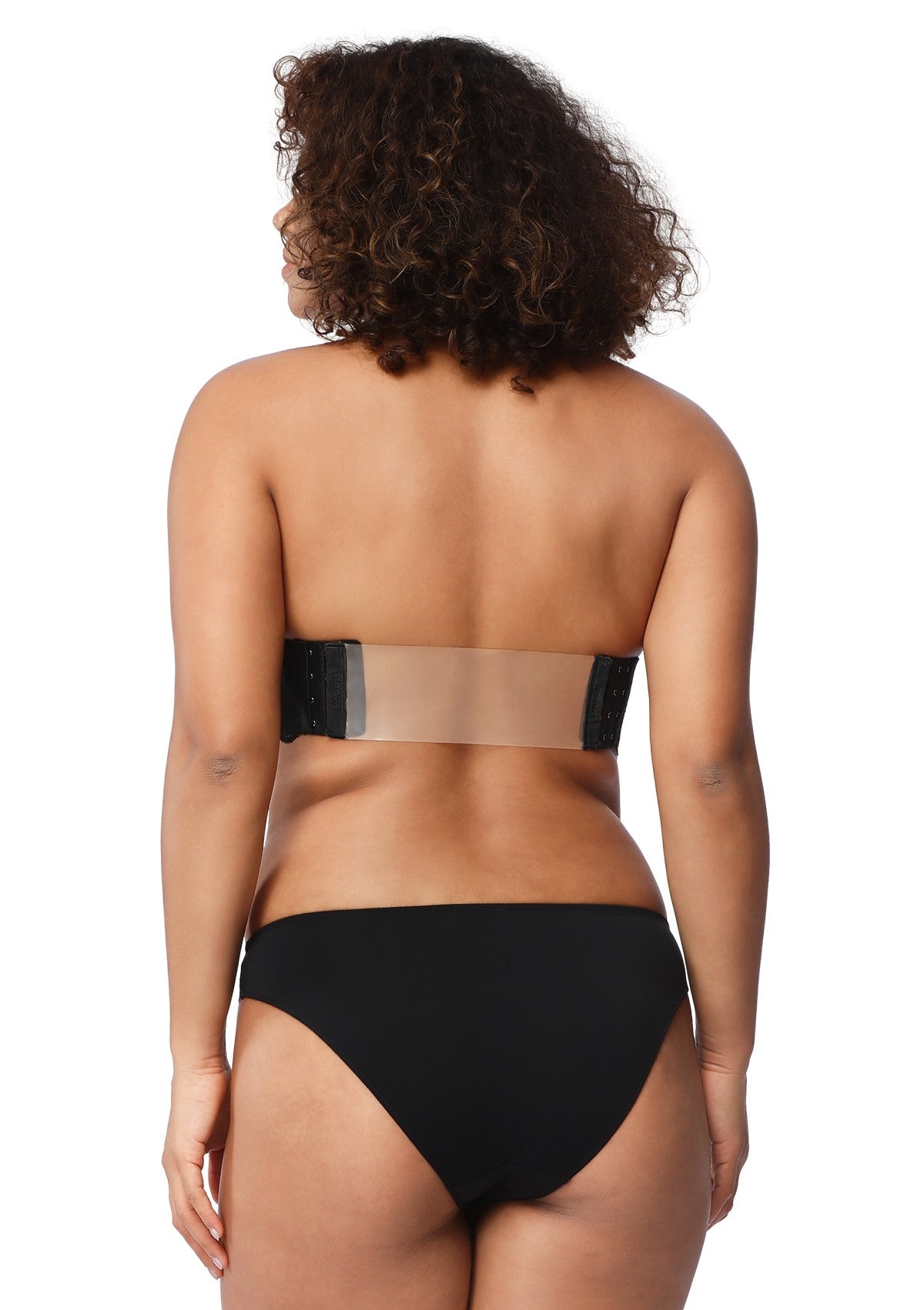 Blossom Mist Lace Trim Clear Back Strap Convertible Strapless Bra - HSIA