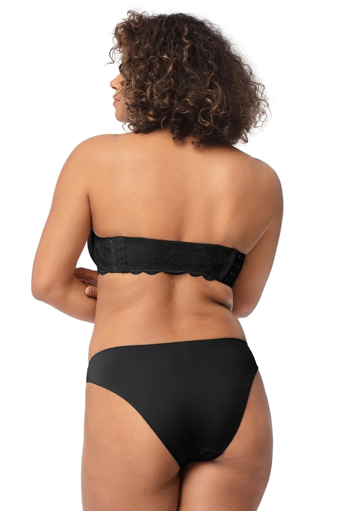 Blossom Mist Lace Trim Clear Back Strap Convertible Strapless Bra - HSIA