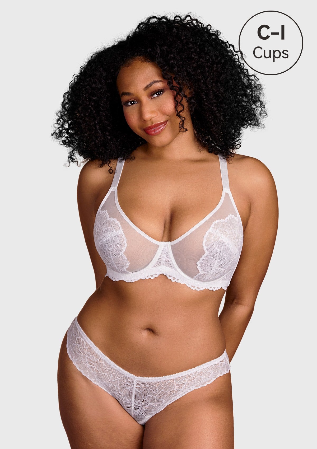 Blossom White Unlined Underwire Lace Bra - HSIA