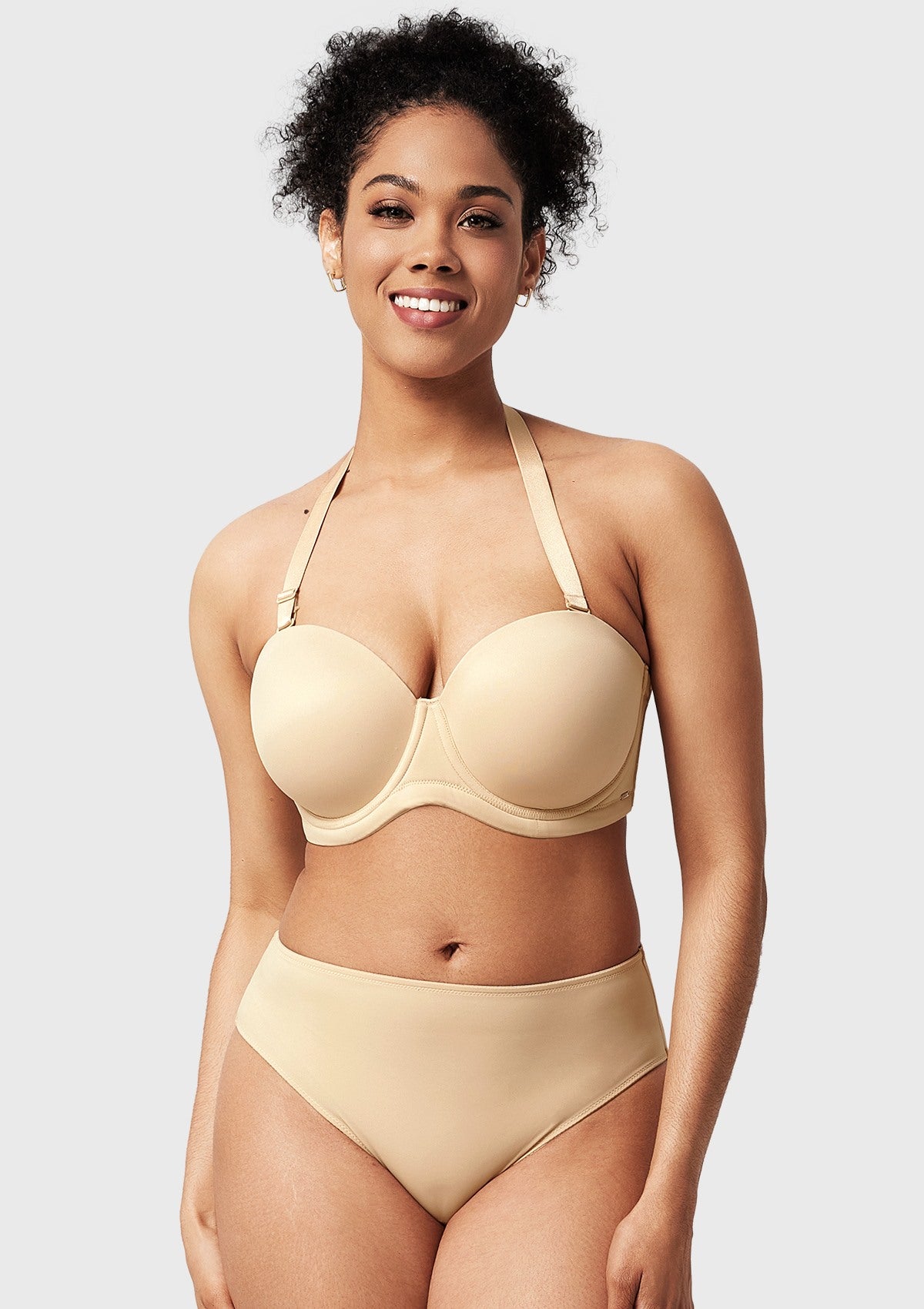 Classic Comfort Multiway Lightly Padded Underwire Strapless Bra - HSIA