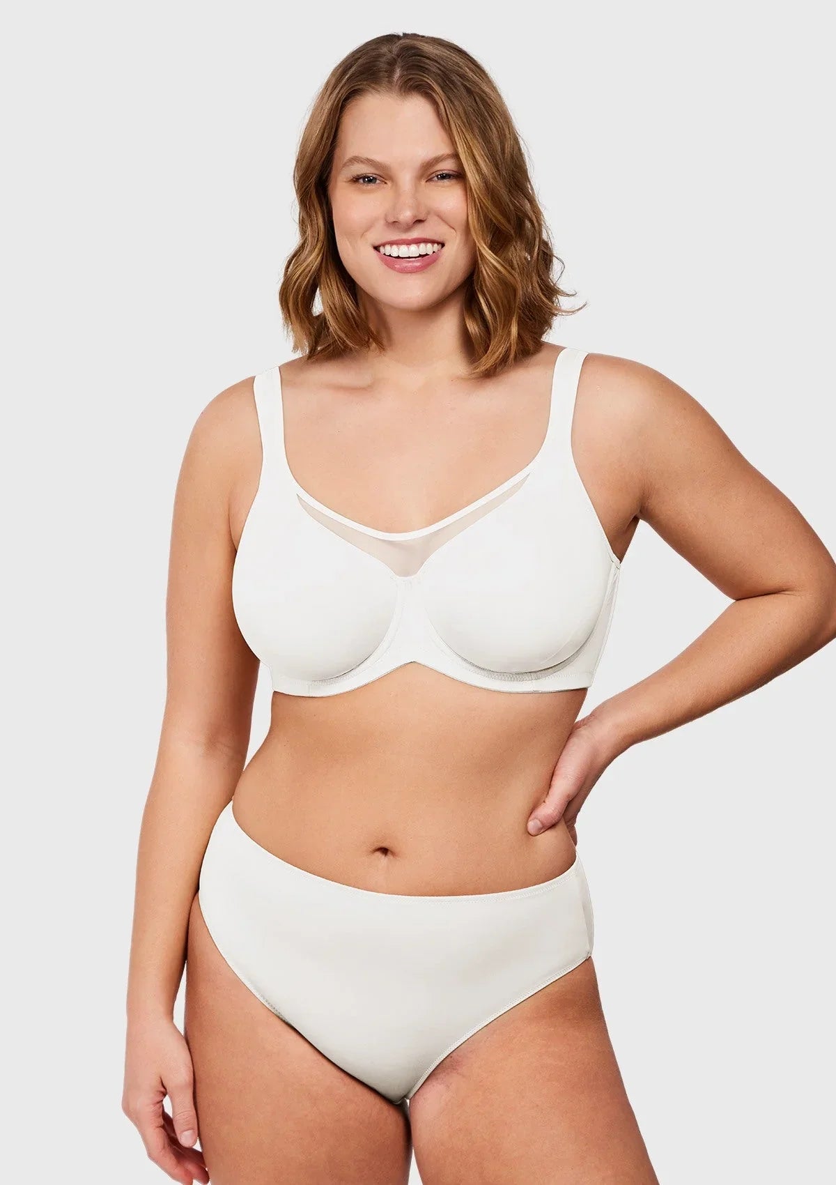 (Cardi B recommends)CoolComfort Smoothing Unlined Minimizer Underwire Bra - HSIA