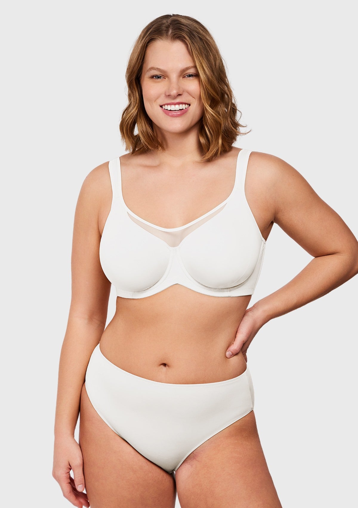 (Cardi B recommends)CoolComfort Smoothing Unlined Underwire Minimizer Bra - HSIA