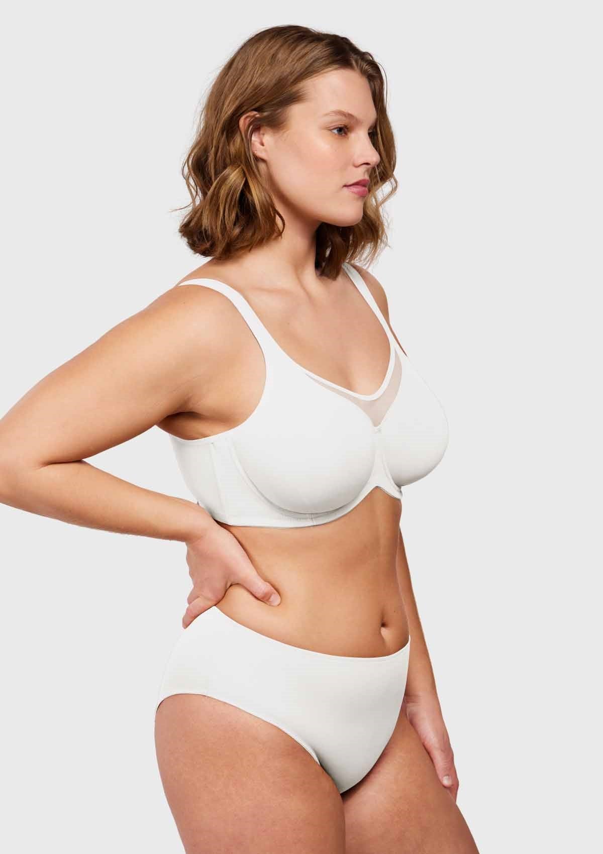(Cardi B recommends)CoolComfort Smoothing Unlined Minimizer Underwire Bra - HSIA