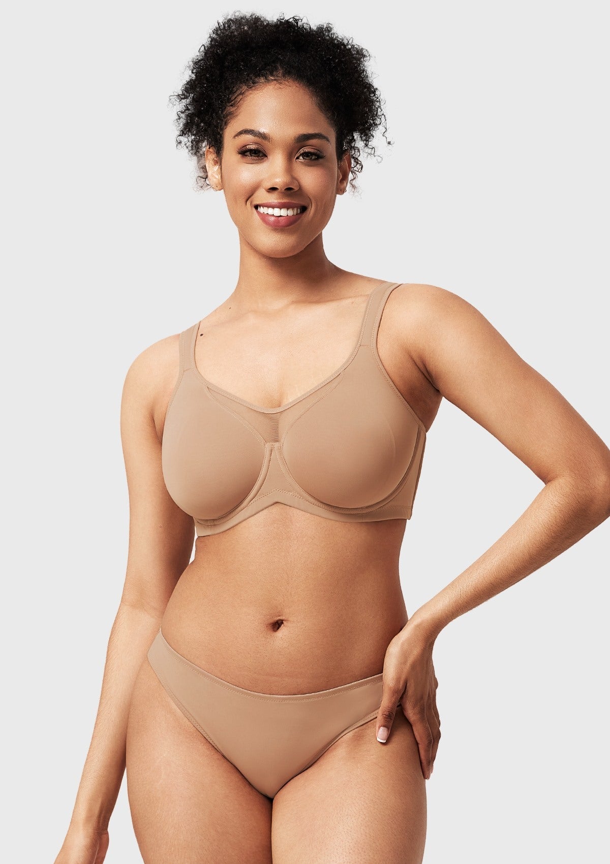 Momship Smoothing Unlined Minimizer Underwire Bra - HSIA