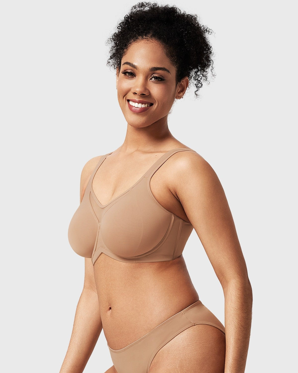 Momship Smoothing Unlined Minimizer Underwire Bra - HSIA