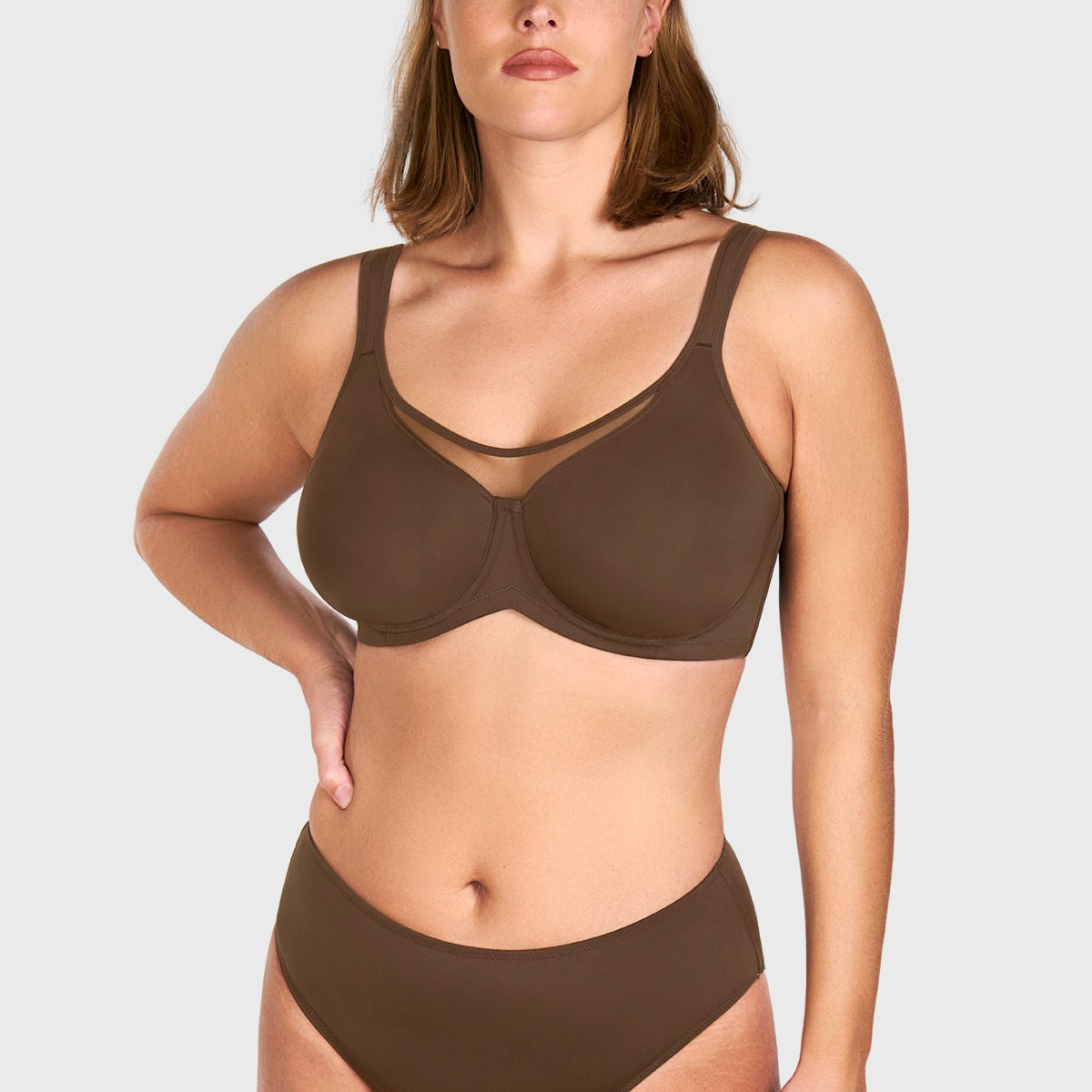 (Cardi B recommends)CoolComfort Smoothing Unlined Underwire Minimizer Bra - HSIA