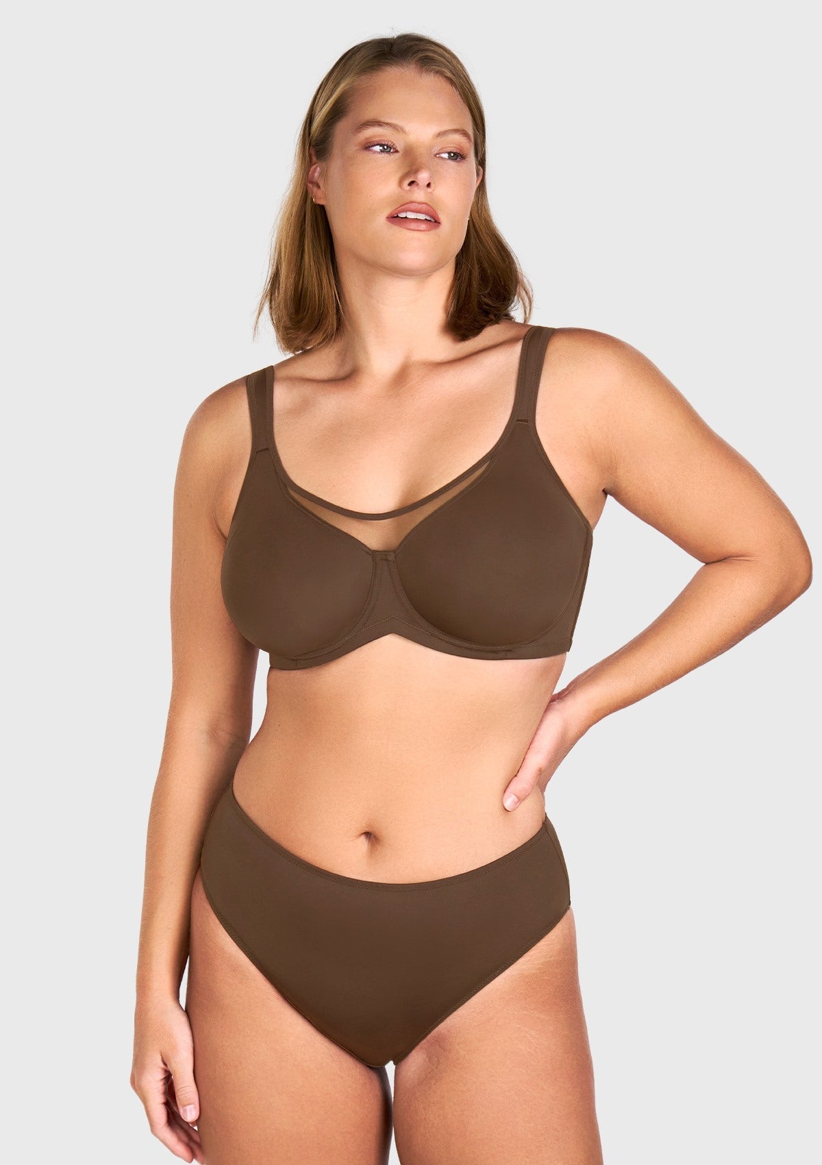 (Cardi B recommends)CoolComfort Smoothing Unlined Minimizer Underwire Bra - HSIA
