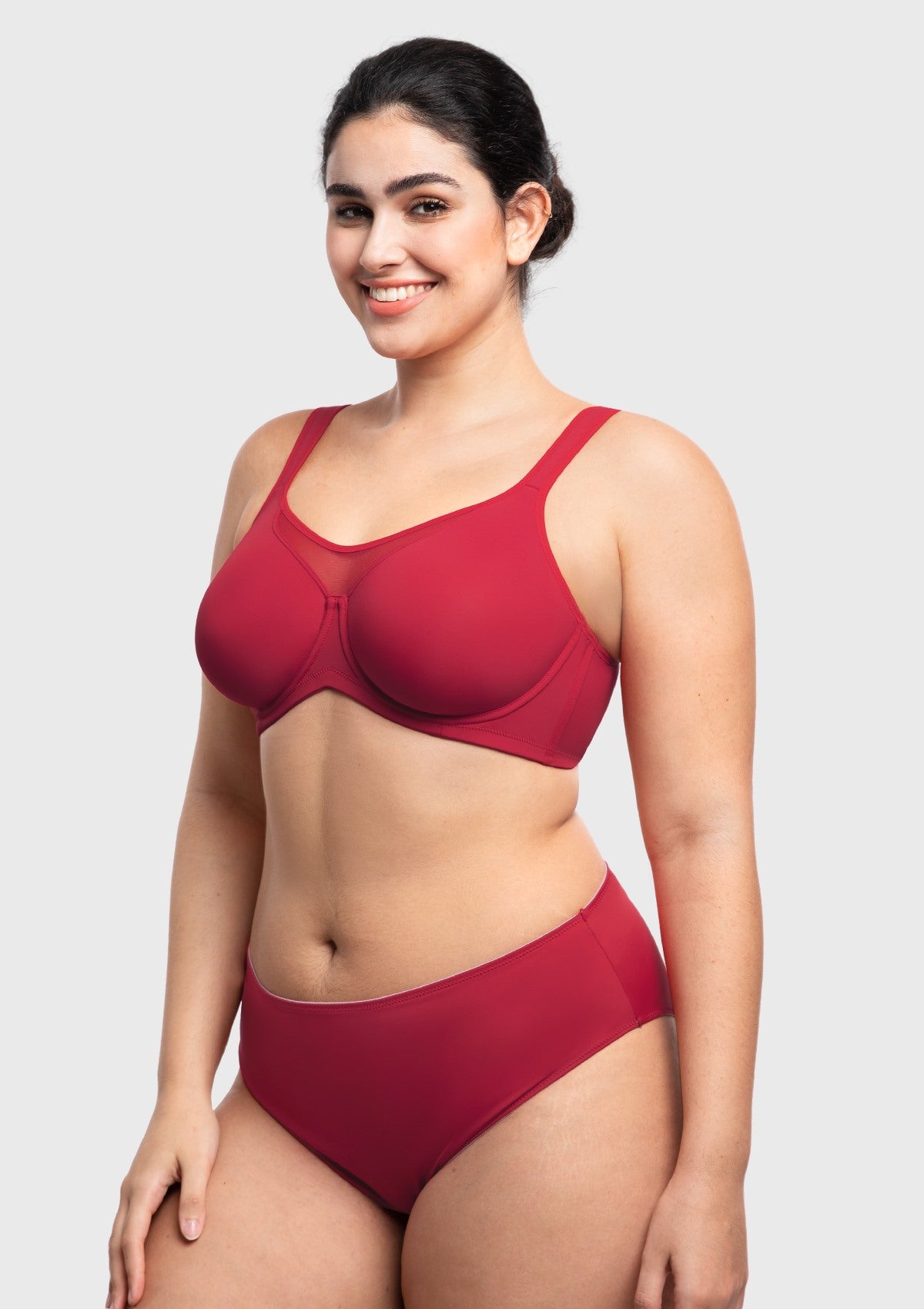 (Cardi B recommends)CoolComfort Smoothing Unlined Underwire Minimizer Bra - HSIA