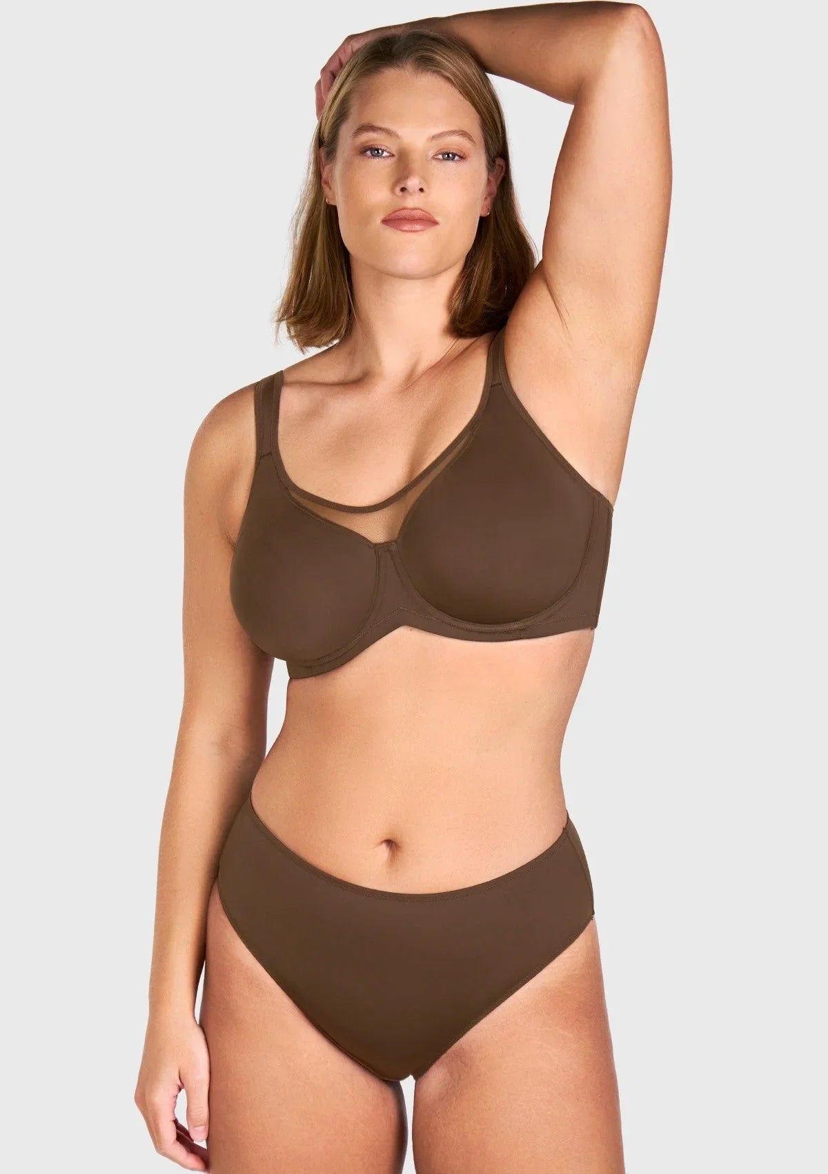 (Cardi B recommends)CoolComfort Smoothing Unlined Minimizer Underwire Bra - HSIA