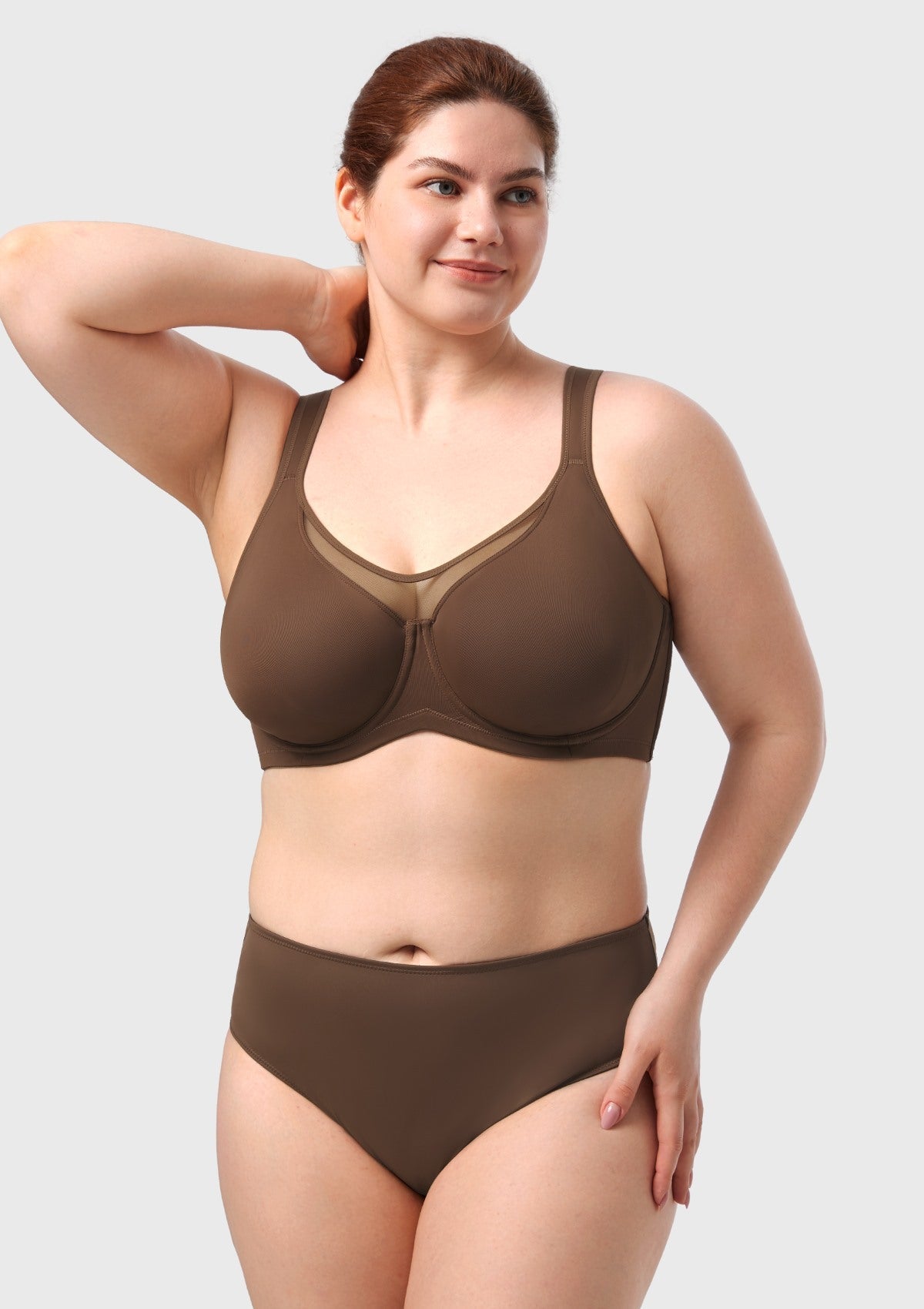 (Cardi B recommends)CoolComfort Smoothing Unlined Minimizer Underwire Bra - HSIA