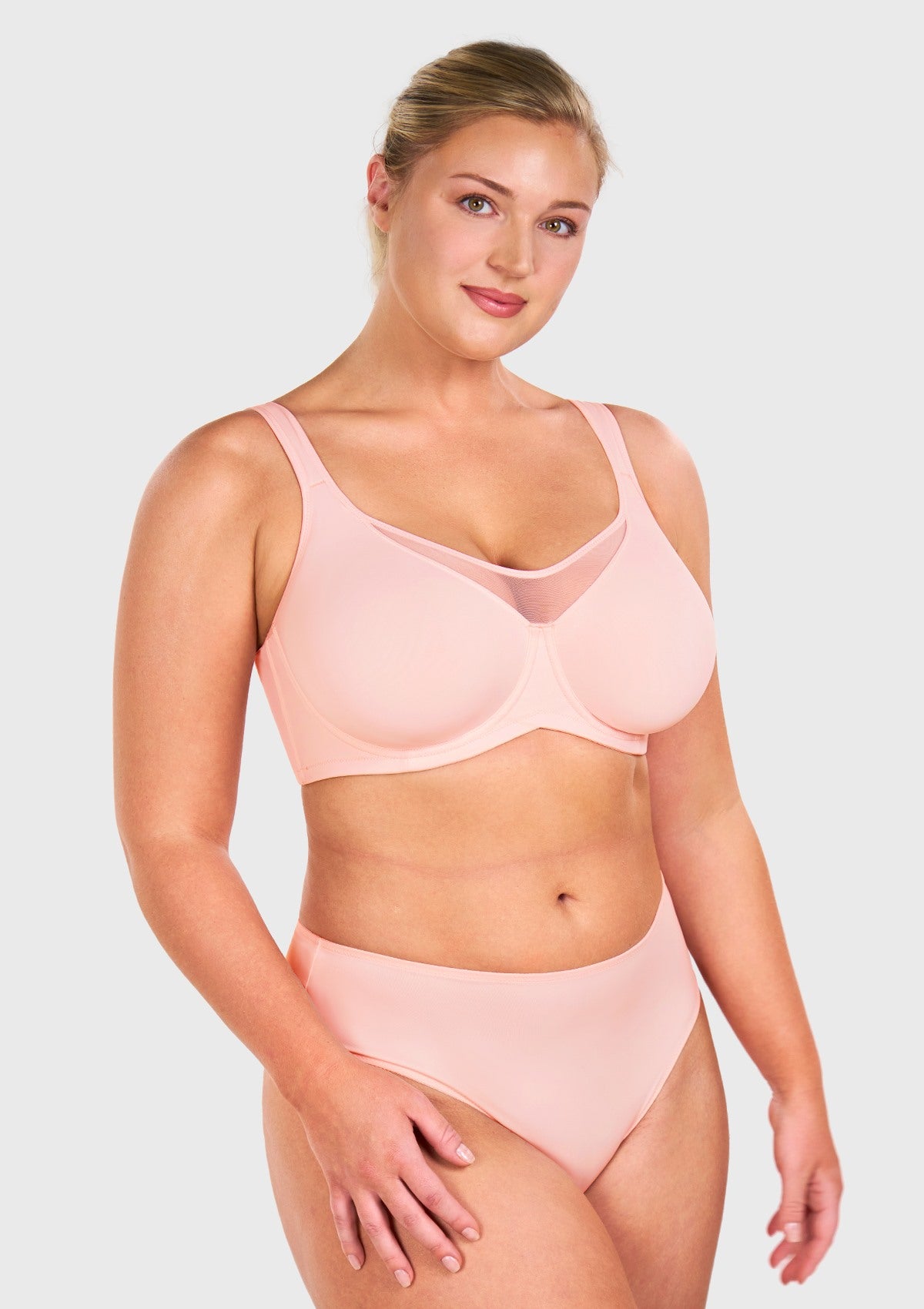 (Cardi B recommends)CoolComfort Smoothing Full Coverage Unlined Underwire Minimizer Bra - HSIA
