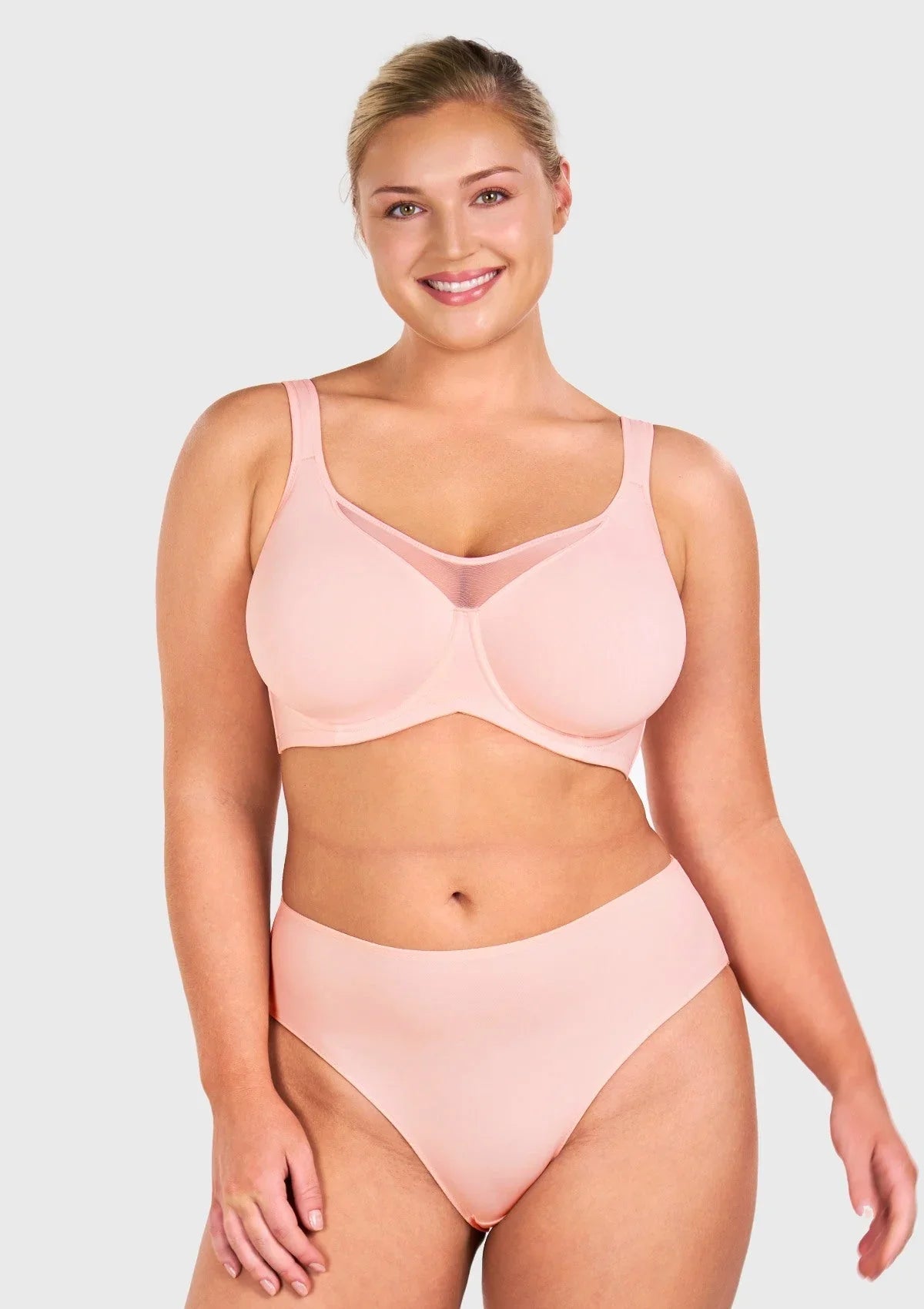 (Cardi B recommends)CoolComfort Smoothing Unlined Minimizer Underwire Bra - HSIA