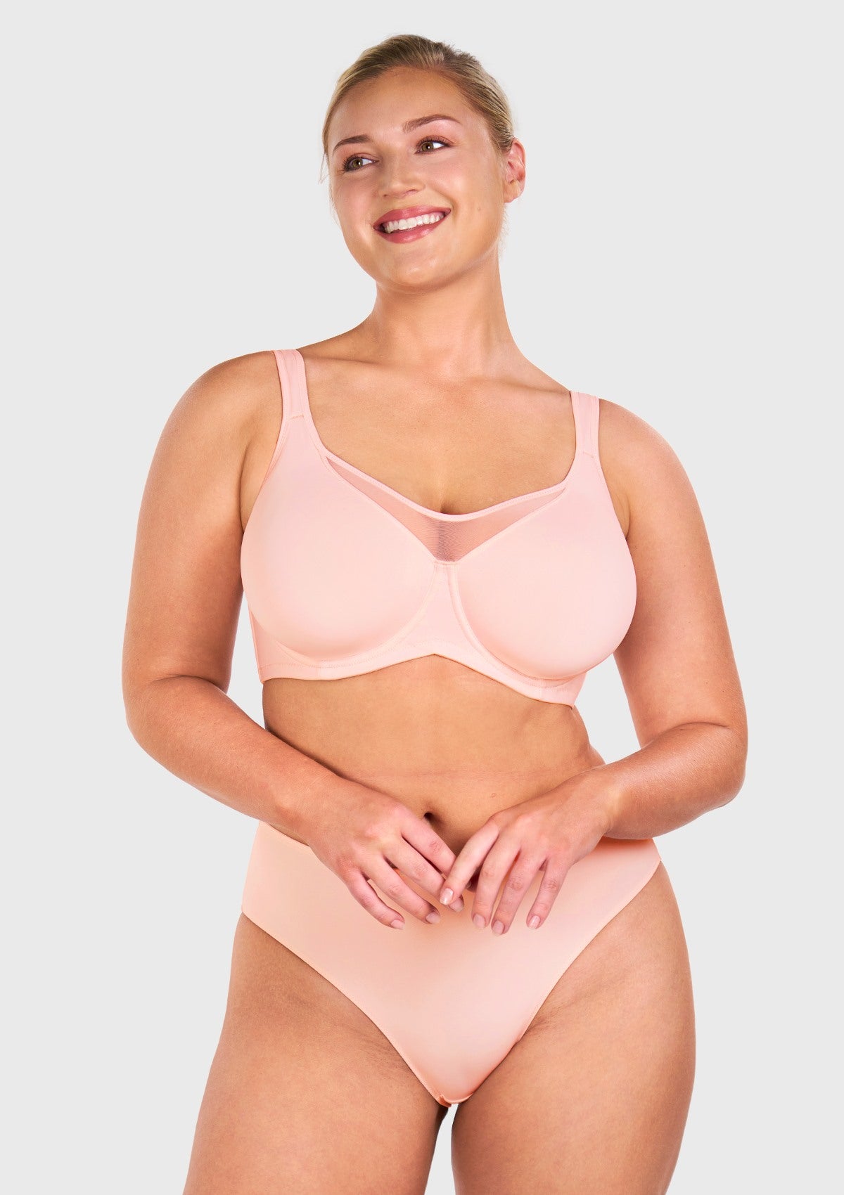 (Cardi B recommends)CoolComfort Smoothing Full Coverage Unlined Underwire Minimizer Bra - HSIA