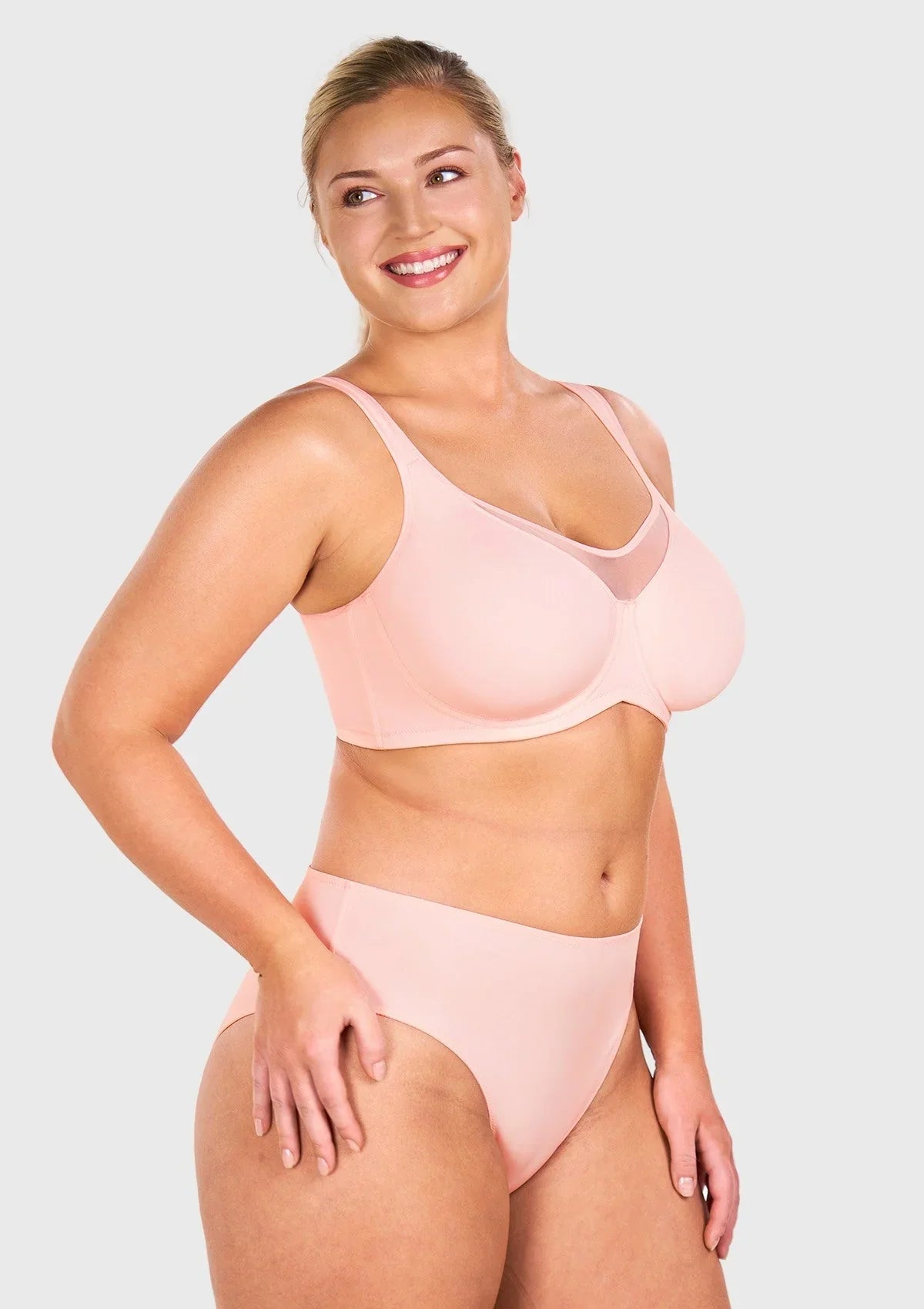 (Cardi B recommends)CoolComfort Smoothing Unlined Minimizer Underwire Bra - HSIA