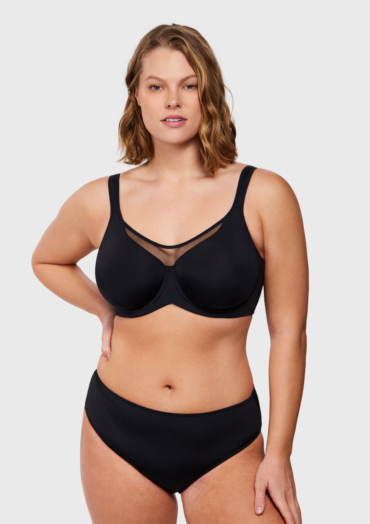 (Cardi B recommends)CoolComfort Smoothing Unlined Minimizer Underwire Bra - HSIA