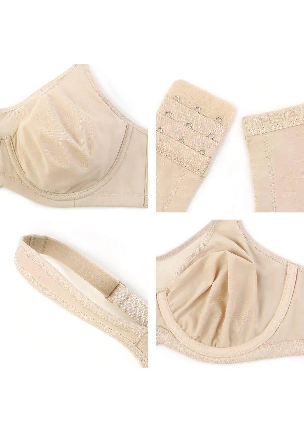 (Cardi B recommends)CoolComfort Smoothing Unlined Minimizer Underwire Bra - HSIA