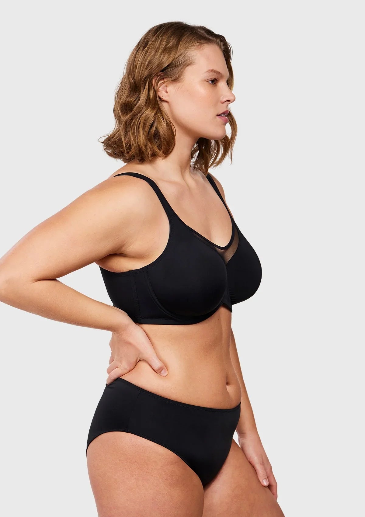 (Cardi B recommends)CoolComfort Smoothing Unlined Minimizer Underwire Bra - HSIA