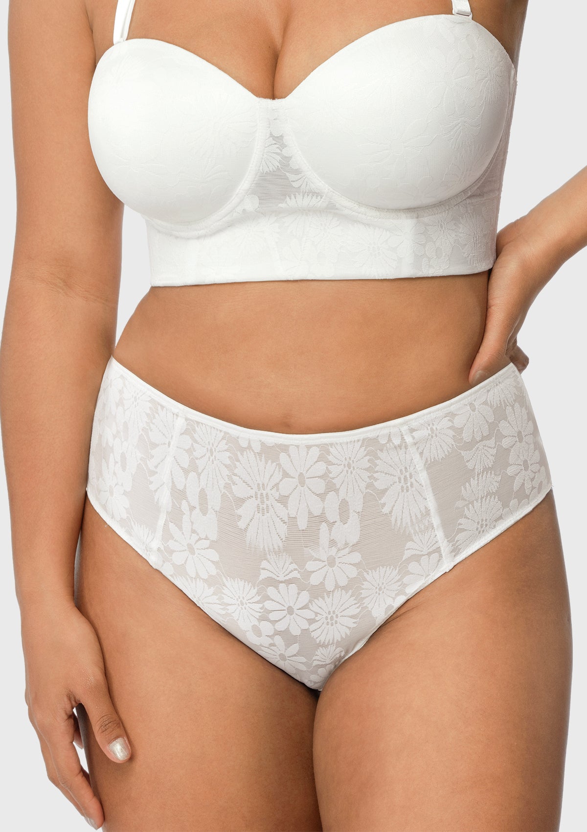 Daisy High-Rise Soft Comfort Lace Brief Underwear - HSIA