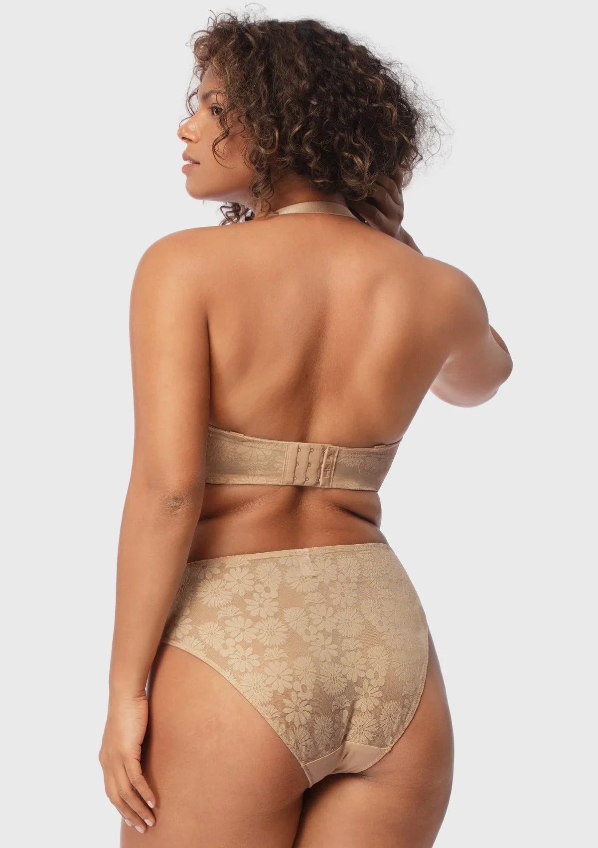 Daisy Lace Non-padded Strapless Minimizer Underwire Bra - HSIA