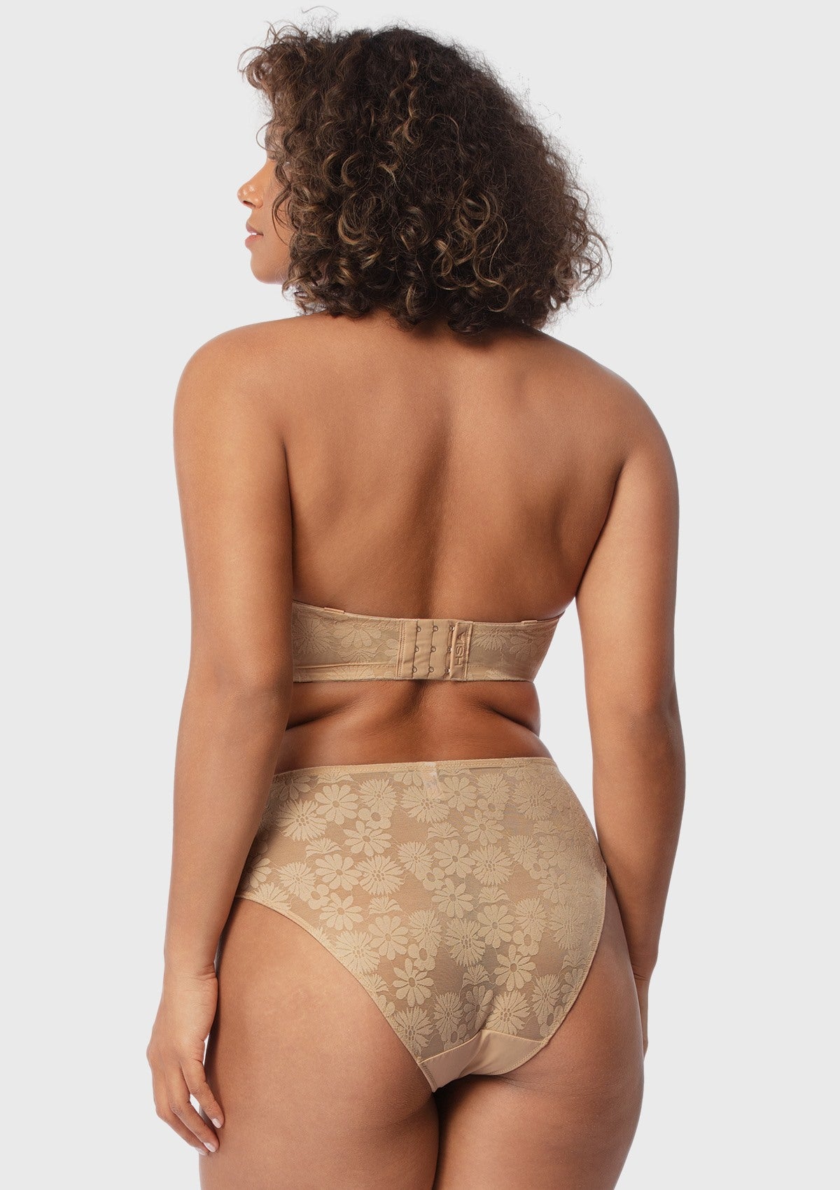 Daisy Lace Non-padded Strapless Minimizer Underwire Bra - HSIA