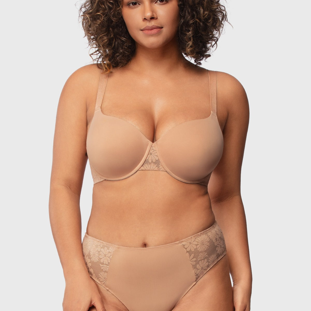 Daisy Smooth Lace Lightly Padded Racerback Underwire T-shirt Bra - HSIA