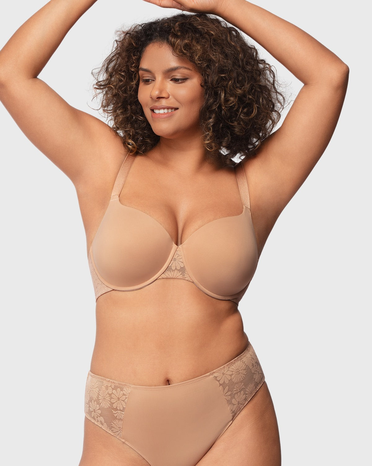 Daisy Smooth Lace Lightly Padded Racerback Underwire T-shirt Bra - HSIA