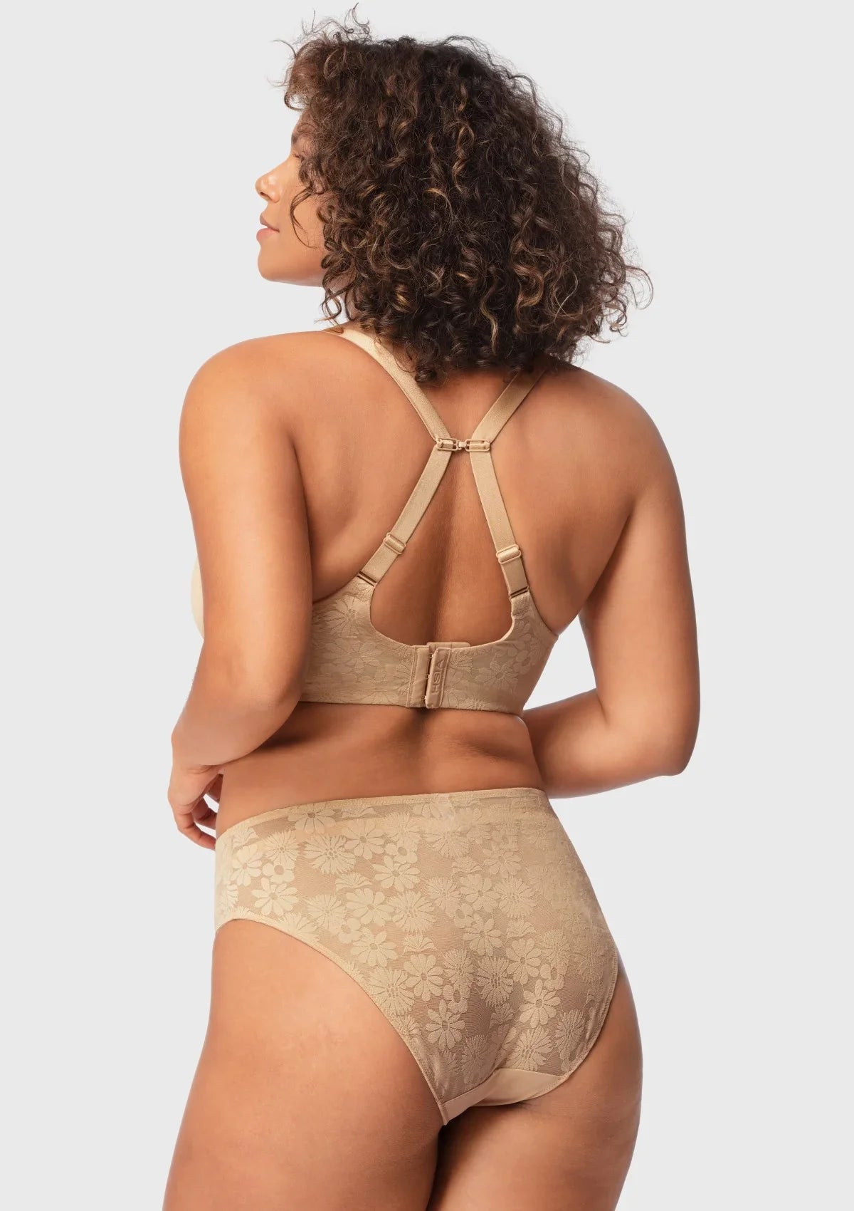 Daisy Smooth Lace Lightly Padded Racerback T-shirt Underwire Bra - HSIA