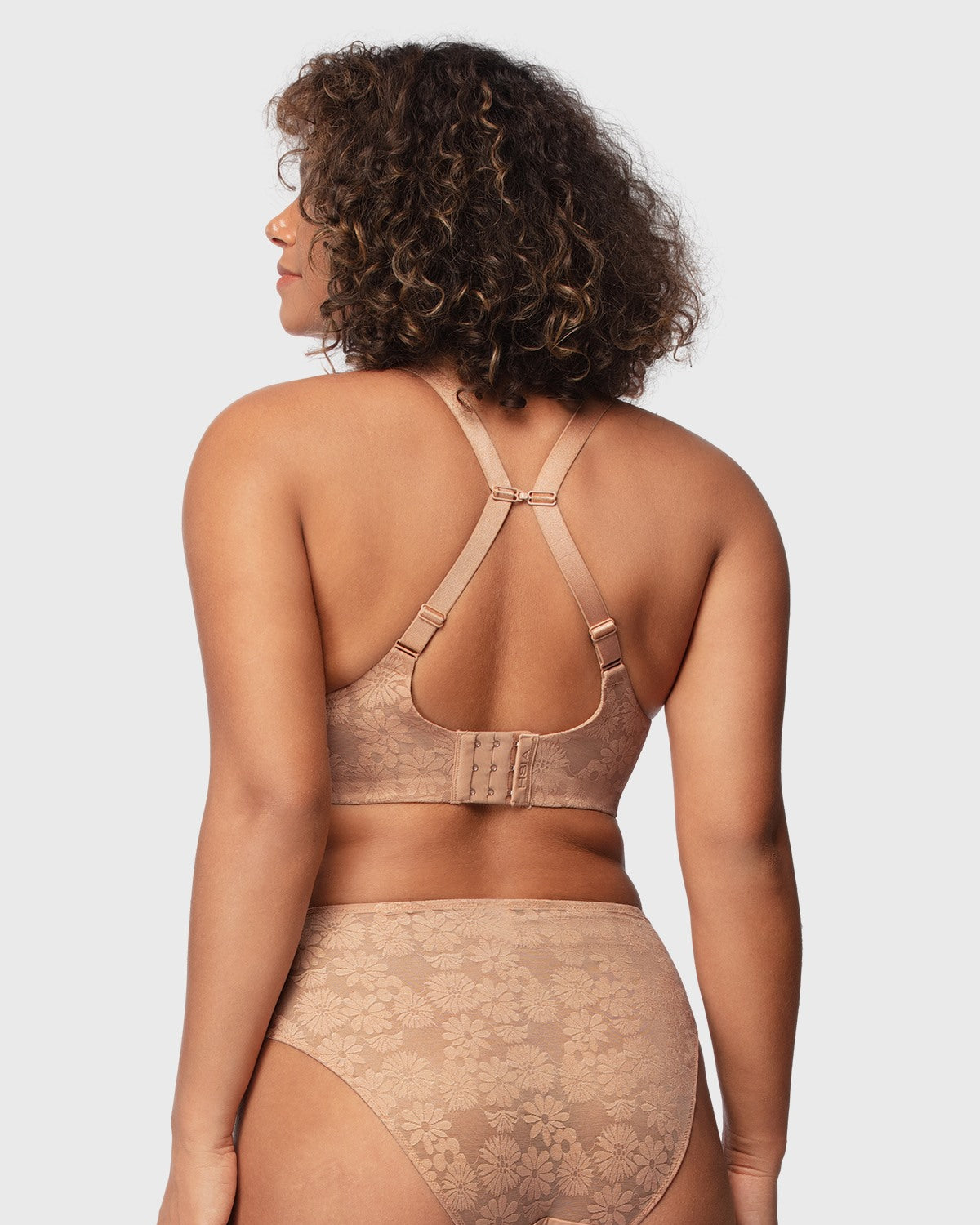 Daisy Smooth Lace Lightly Padded Racerback Underwire T-shirt Bra - HSIA