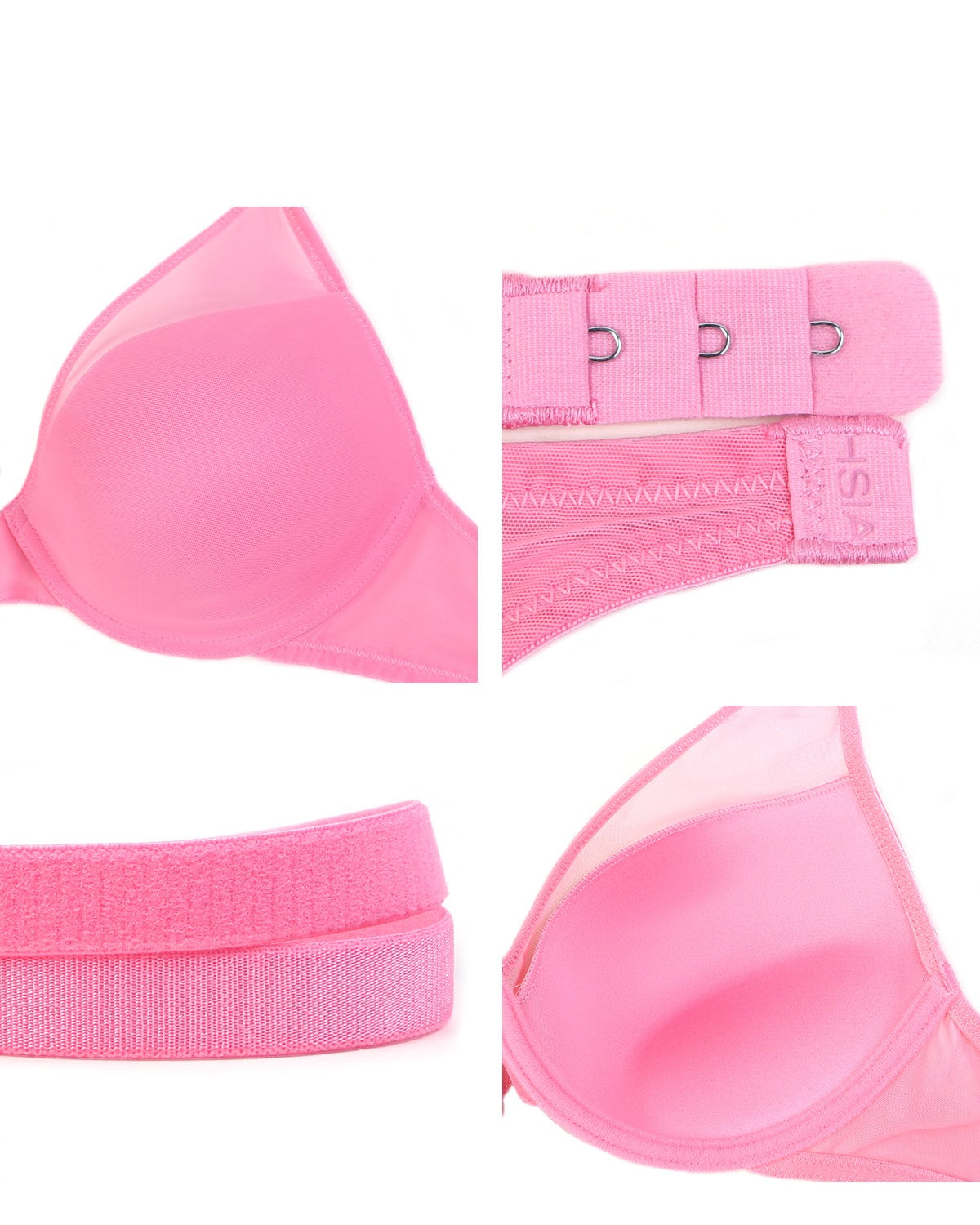 Deep V Plunge Mesh T-shirt Push-Up Bra - HSIA