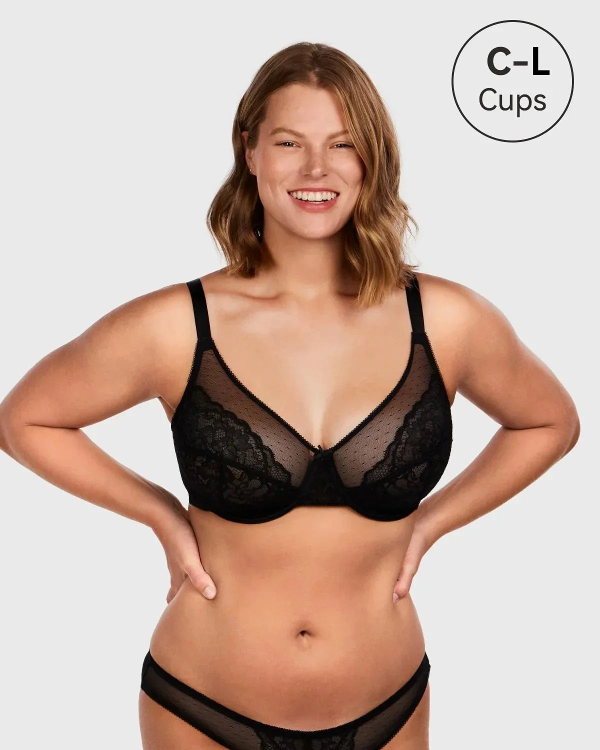 Enchante Unlined Non-padded Lace Underwire Bra - HSIA