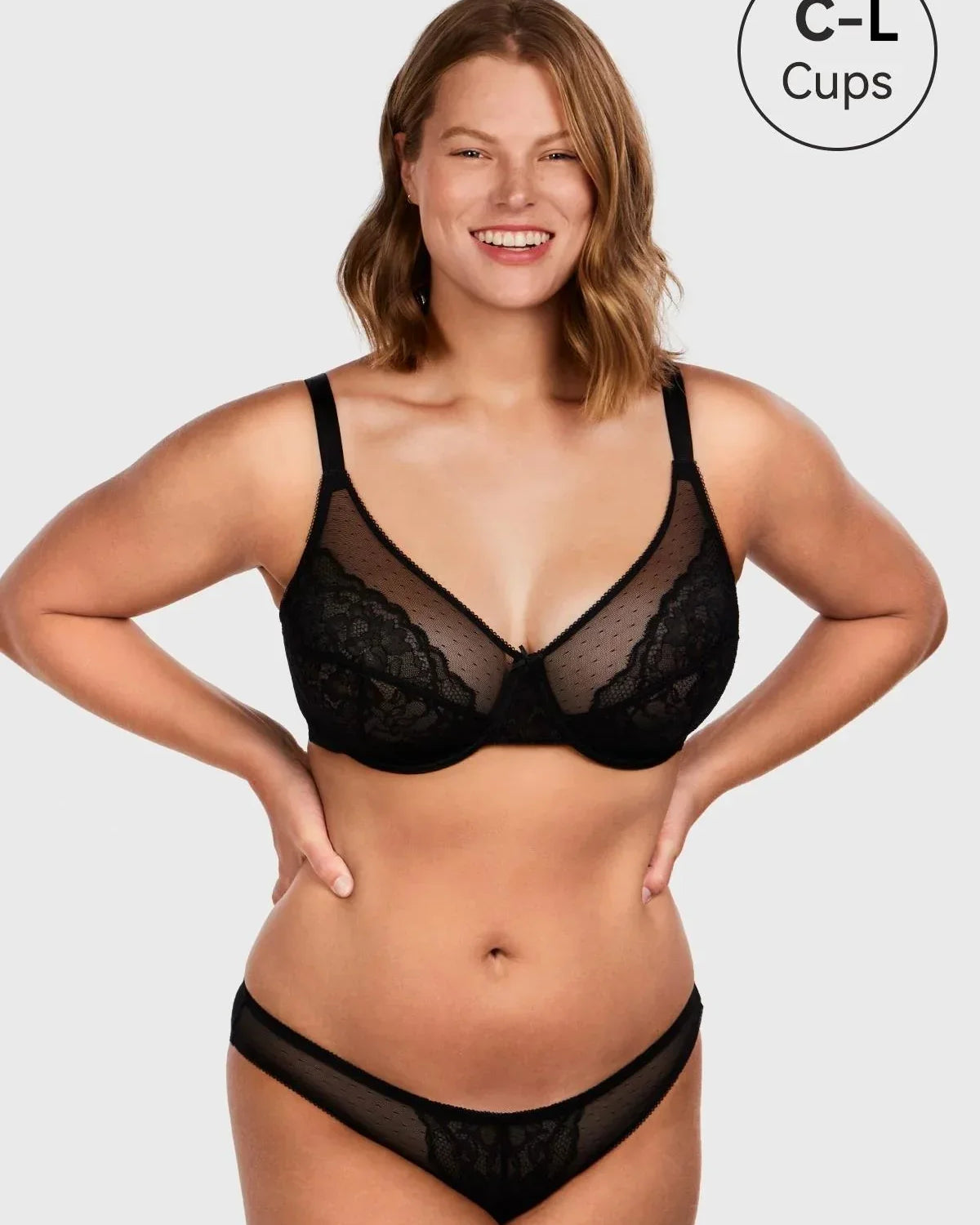 Enchante Unlined Non-padded Lace Underwire Bra - HSIA