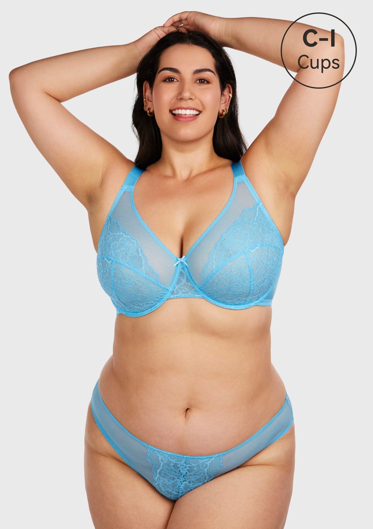 (Cardi B recommends)Enchante Capri Blue Lace Underwire Bra - HSIA