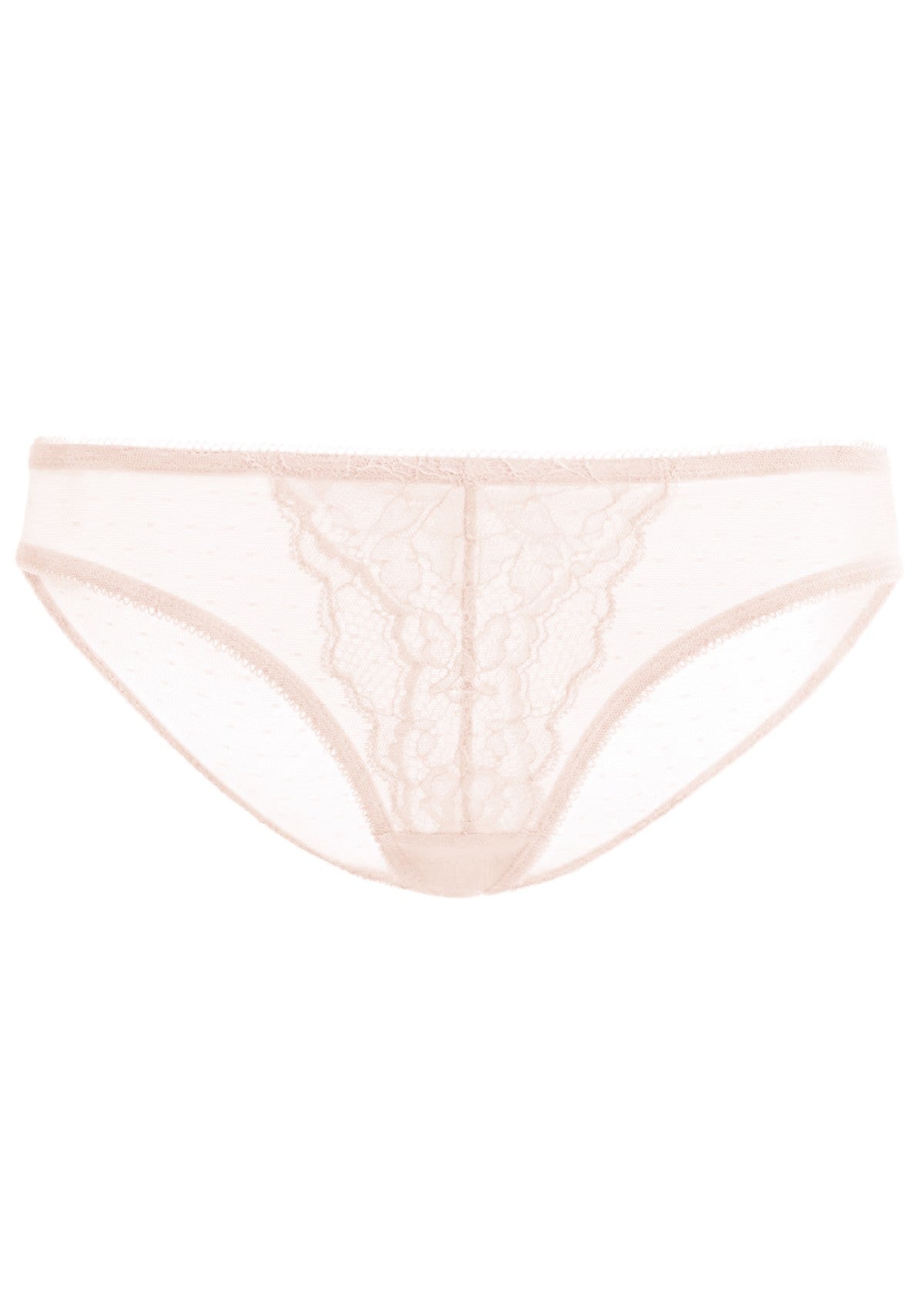 Enchante Dusty Peach Lace Bikini Underwear - HSIA