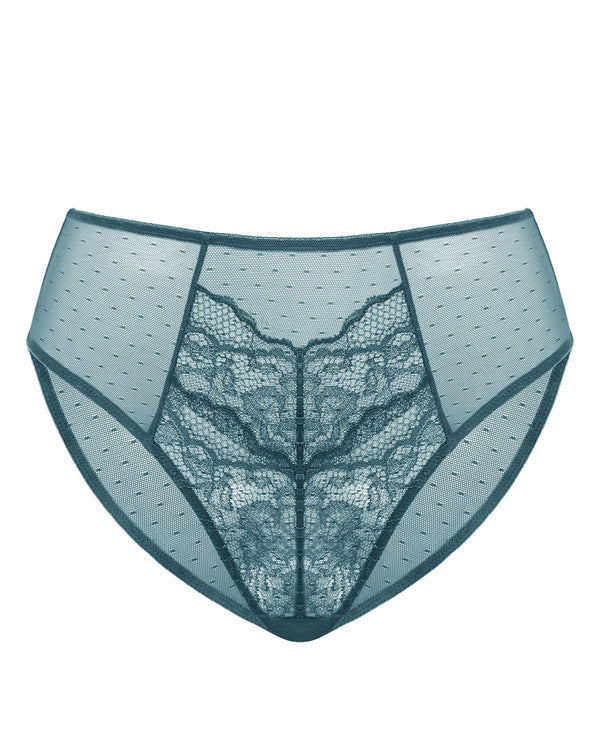 Enchante Lace Balsam Blue Bikini Underwear - HSIA