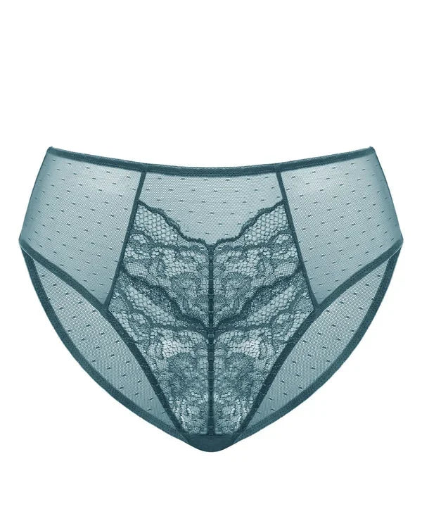 Enchante Lace Balsam Blue Bikini Underwear - HSIA