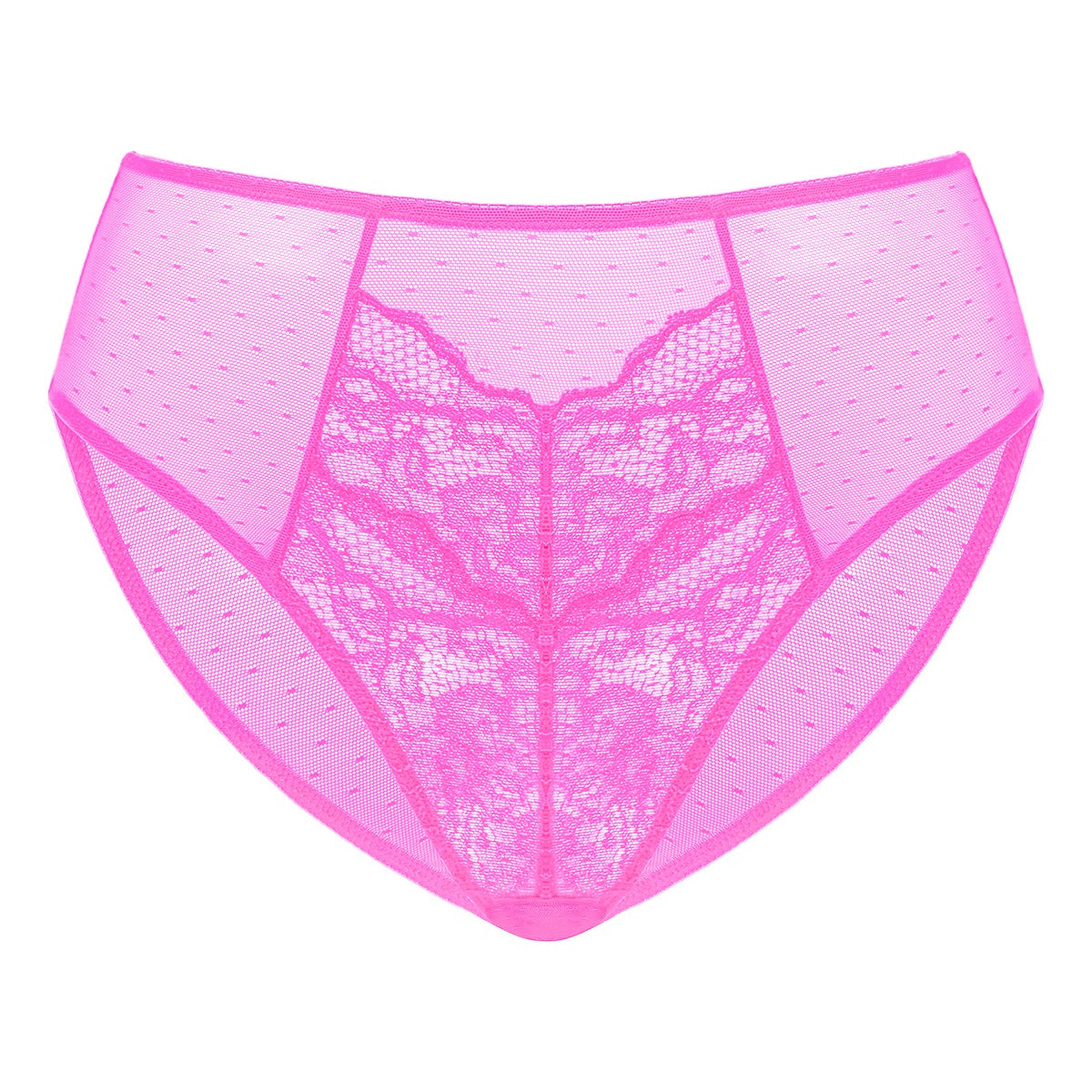 Enchante High-Rise Barbie Pink Lace Brief Underwear - HSIA