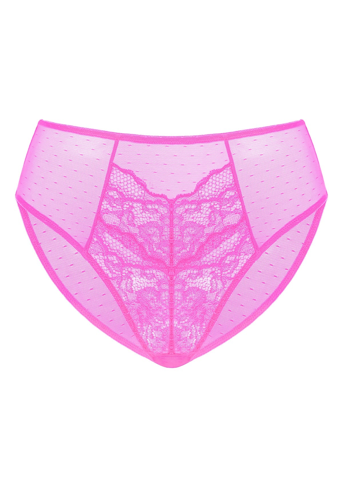 Enchante High-Rise Barbie Pink Lace Brief Underwear - HSIA