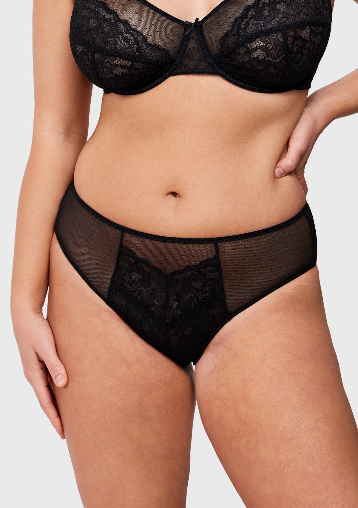 Enchante High-Rise Lace Brief Underwear - HSIA