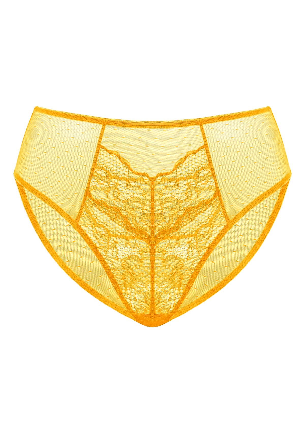 Enchante Lace Cadmium Yellow Bikini Underwear - HSIA