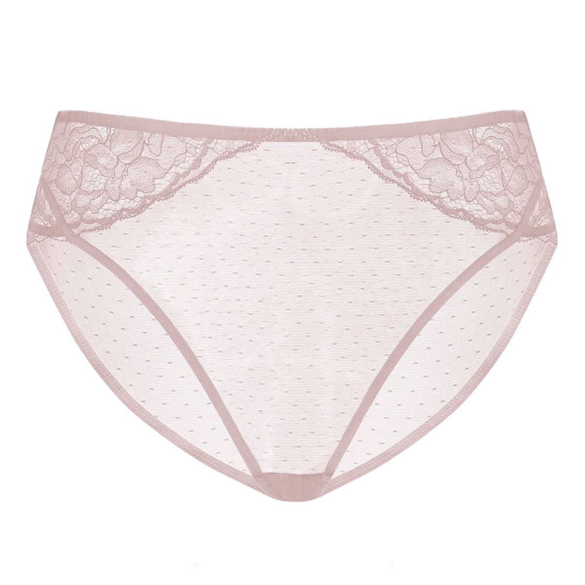 Enchante High-Rise Dark Pink Mesh Brief Underwear - HSIA