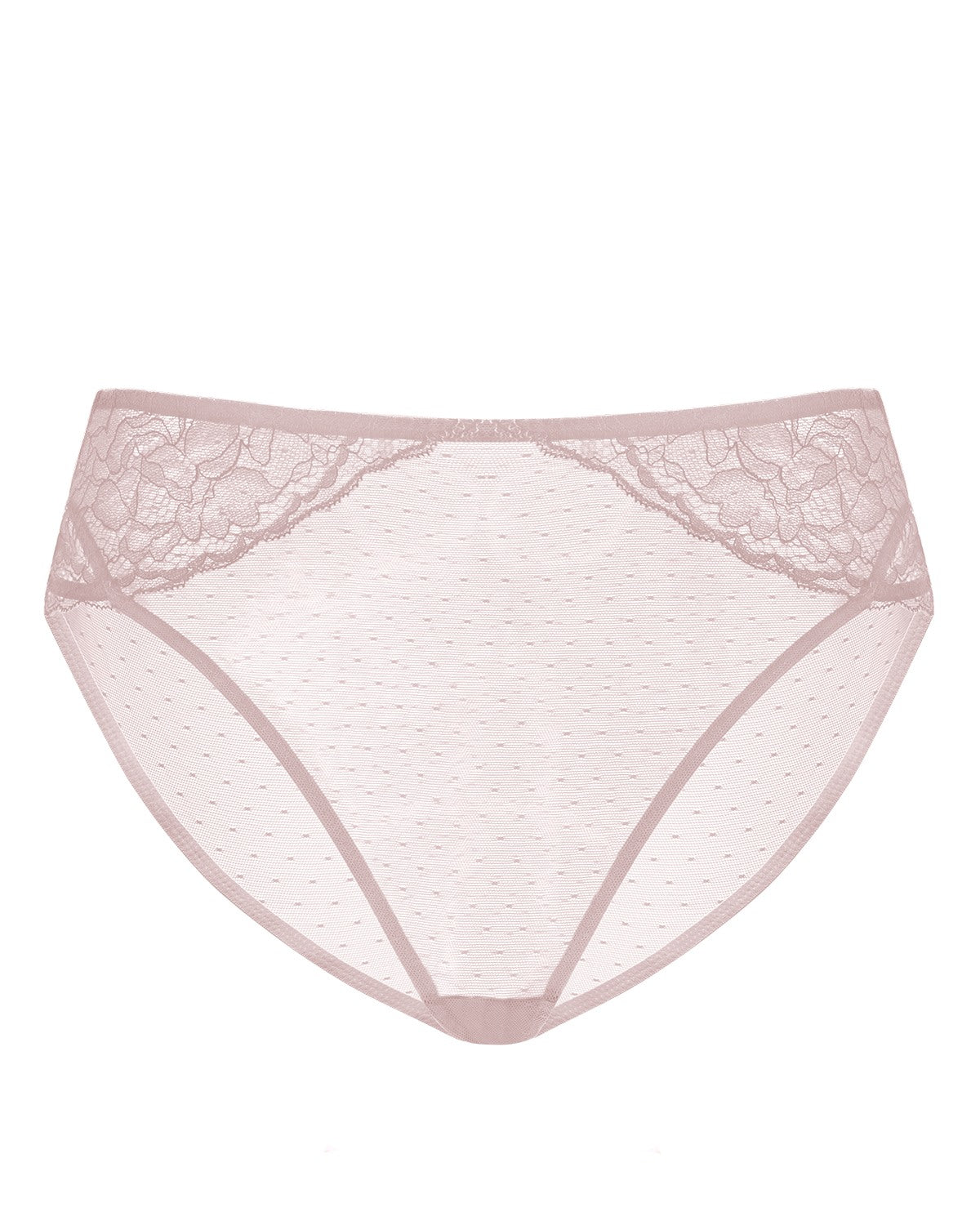 Enchante High-Rise Dark Pink Mesh Brief Underwear - HSIA