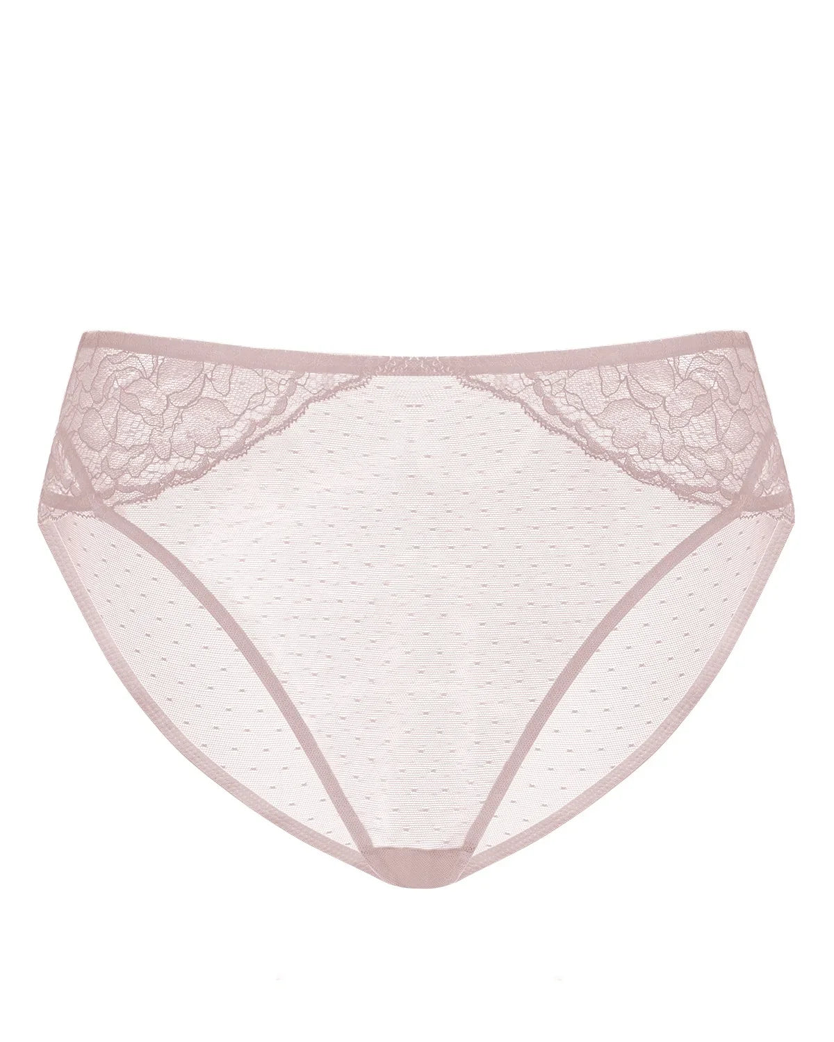 Enchante High-Rise Dark Pink Mesh Brief Underwear - HSIA