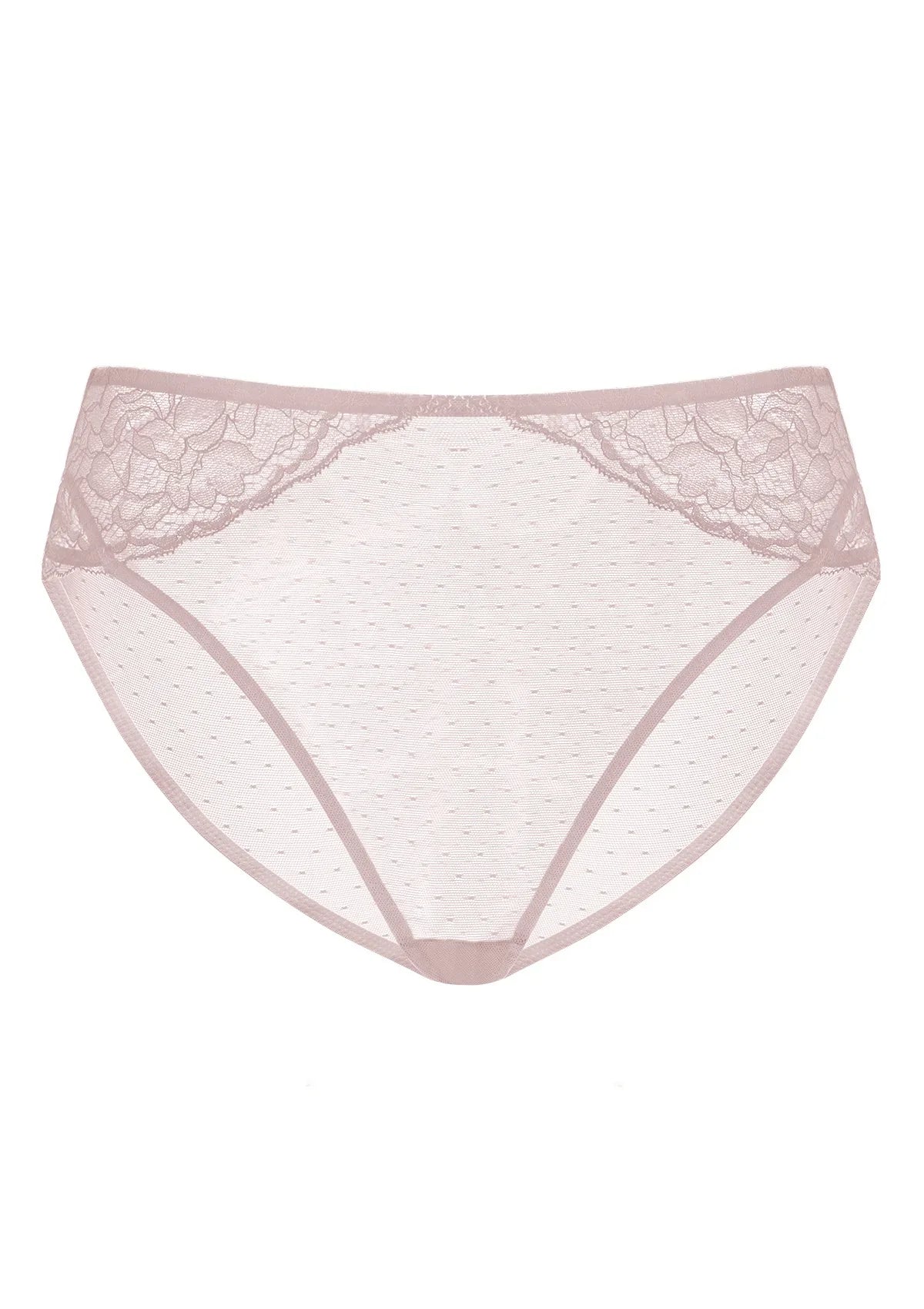 Enchante High-Rise Dark Pink Mesh Brief Underwear - HSIA