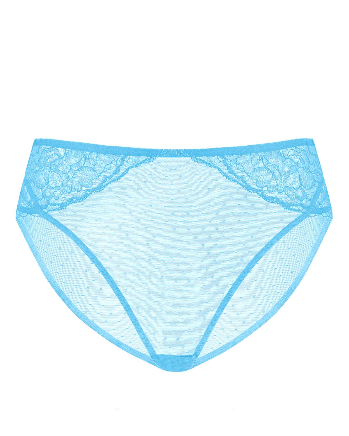 Enchante High-Rise Capri Blue Mesh Brief Underwear - HSIA